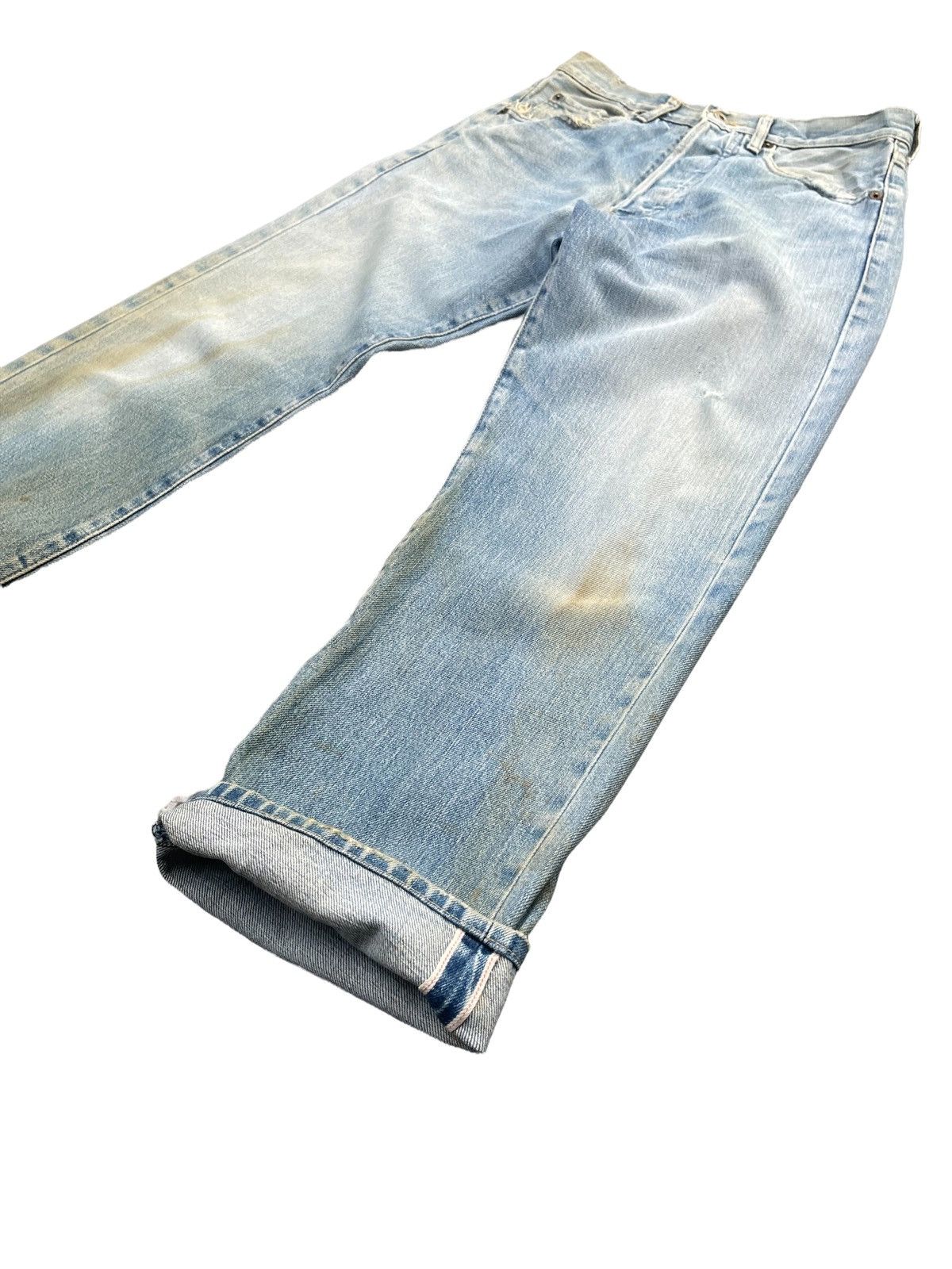 Levi's × Vintage Vintage Levis 503B XX E Aging Faded Wash Denim Size US 29 - 3 Thumbnail