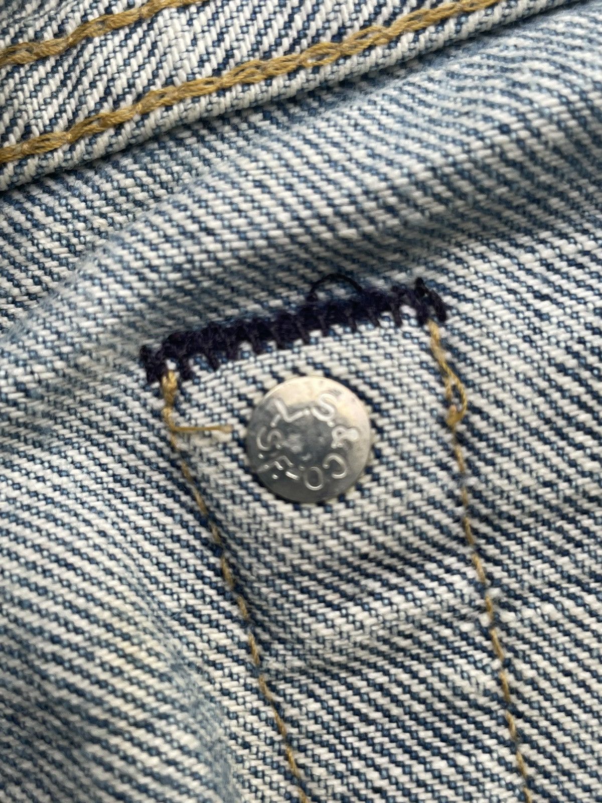 Levi's × Vintage Vintage Levis 503B XX E Aging Faded Wash Denim Size US 29 - 24 Thumbnail