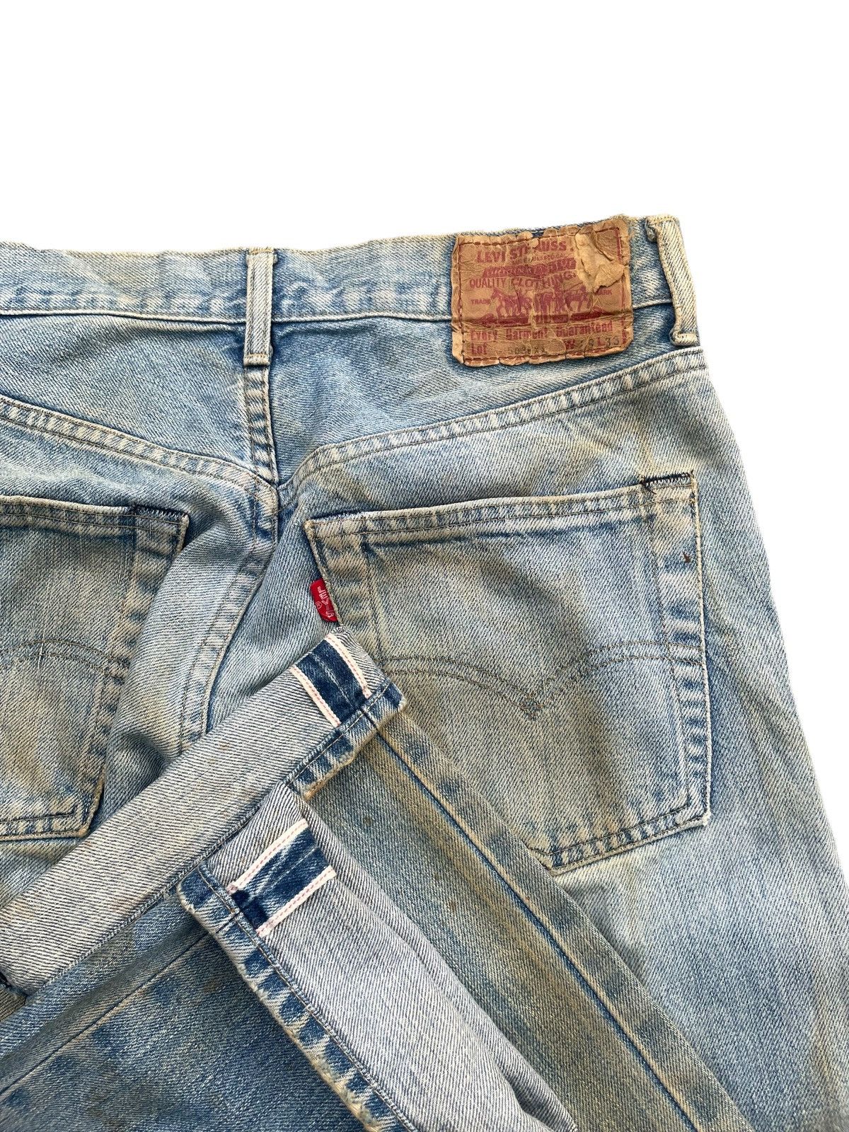 Levi's × Vintage Vintage Levis 503B XX E Aging Faded Wash Denim Size US 29 - 17 Thumbnail