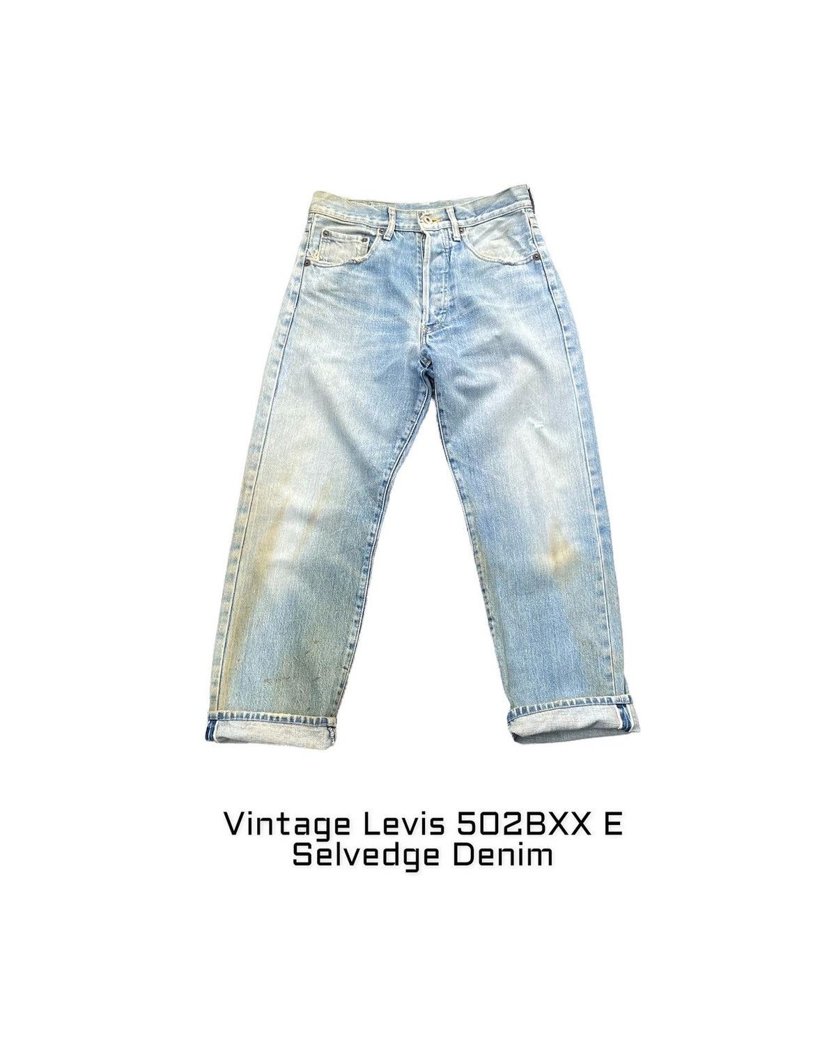 Levi's × Vintage Vintage Levis 503B XX E Aging Faded Wash Denim Size US 29 - 1 Thumbnail