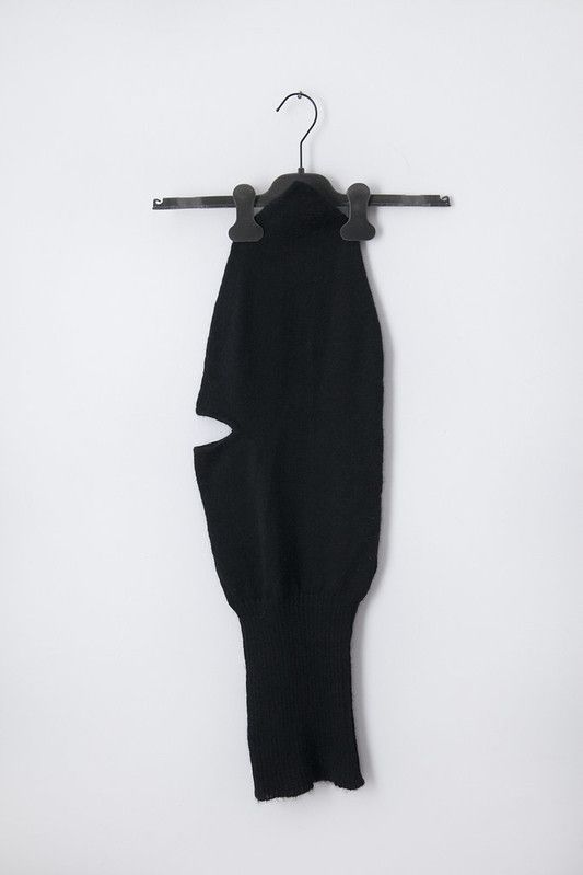 image of Rick Owens Aw05 Moog Mohair Balaclava in Black, Men's