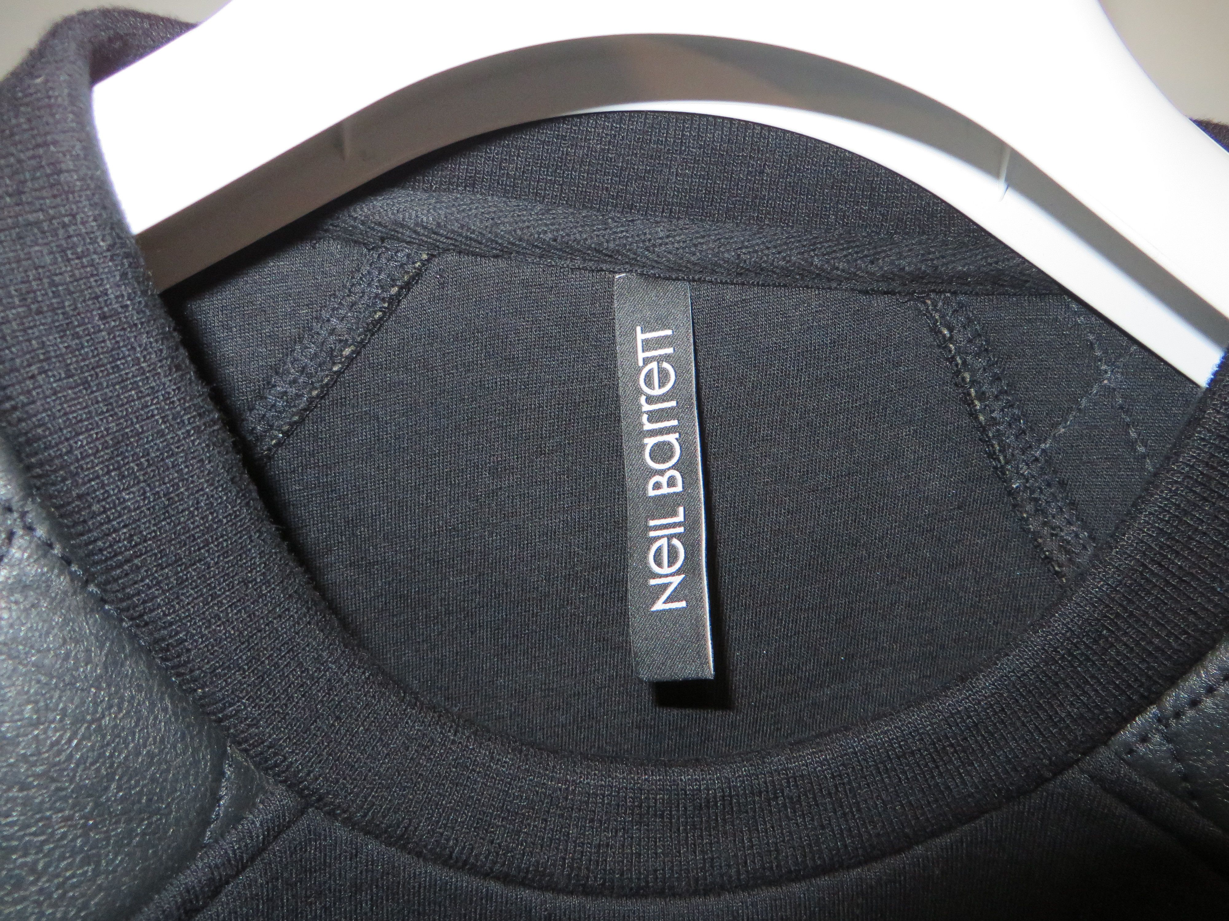 Neil Barrett Quilted leather inserts sweatshirt Size US M / EU 48-50 / 2 - 4 Thumbnail