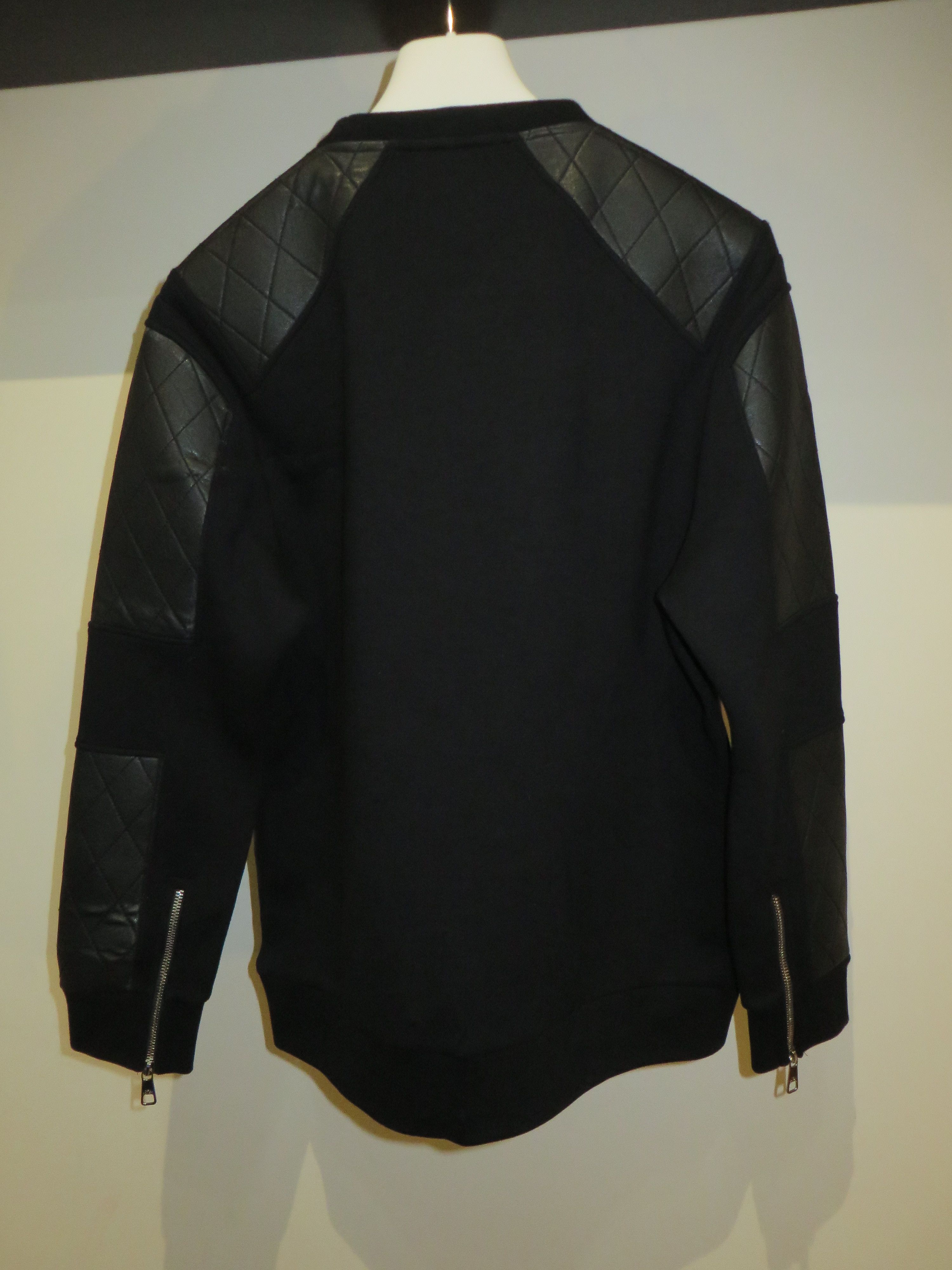 Neil Barrett Quilted leather inserts sweatshirt Size US M / EU 48-50 / 2 - 8 Thumbnail