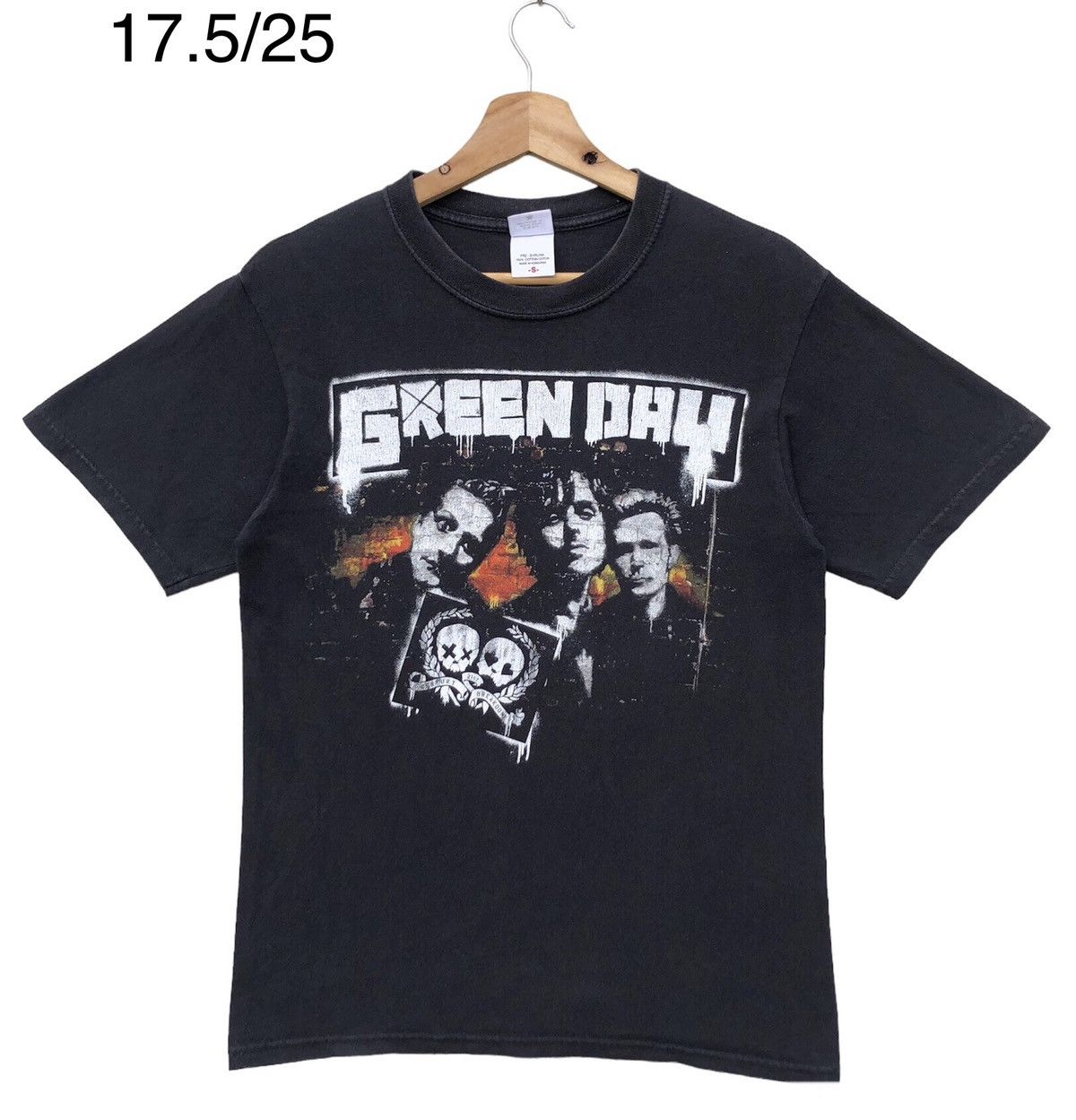 image of Anvil x Band Tees Green Day in Black, Men's (Size Small)