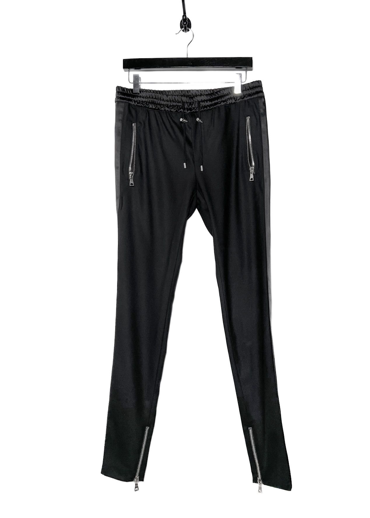 Balmain Balmain Black Tuxedo Lounge Zipped Trousers Size US 34 / EU 50 - 1 Thumbnail