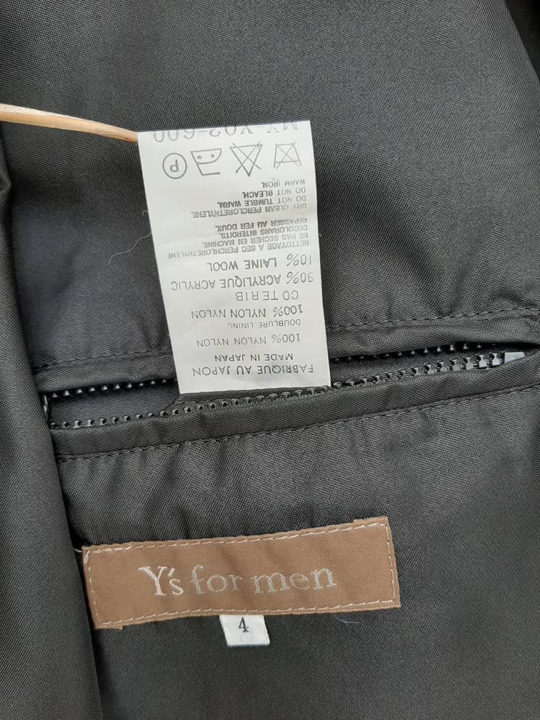Yohji Yamamoto Rare!! Iconic Black Laine Wool Yohji Yamamoto Y's For Men Size US L / EU 52-54 / 3 - 10 Thumbnail