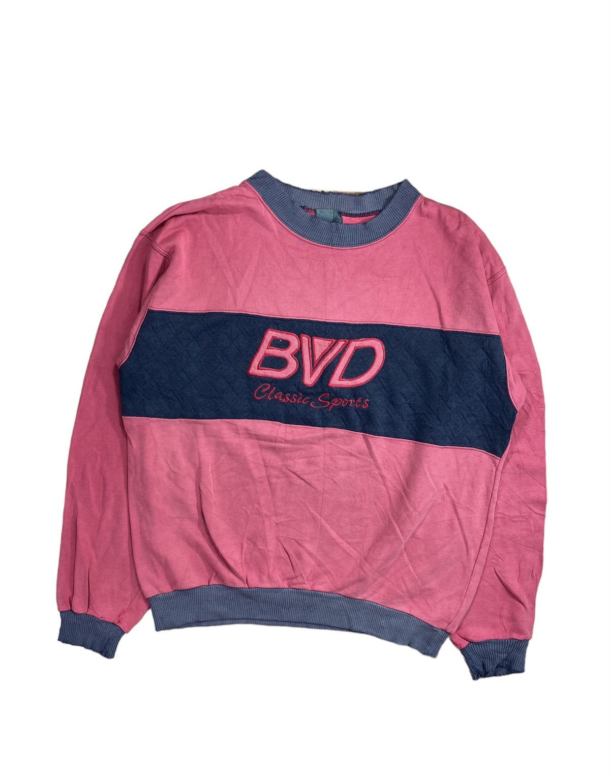 Japanese Brand × Vintage Vintage BVD Distressed Nicely faded Sweatshirt Big Logo L Size US L / EU 52-54 / 3 - 1 Thumbnail