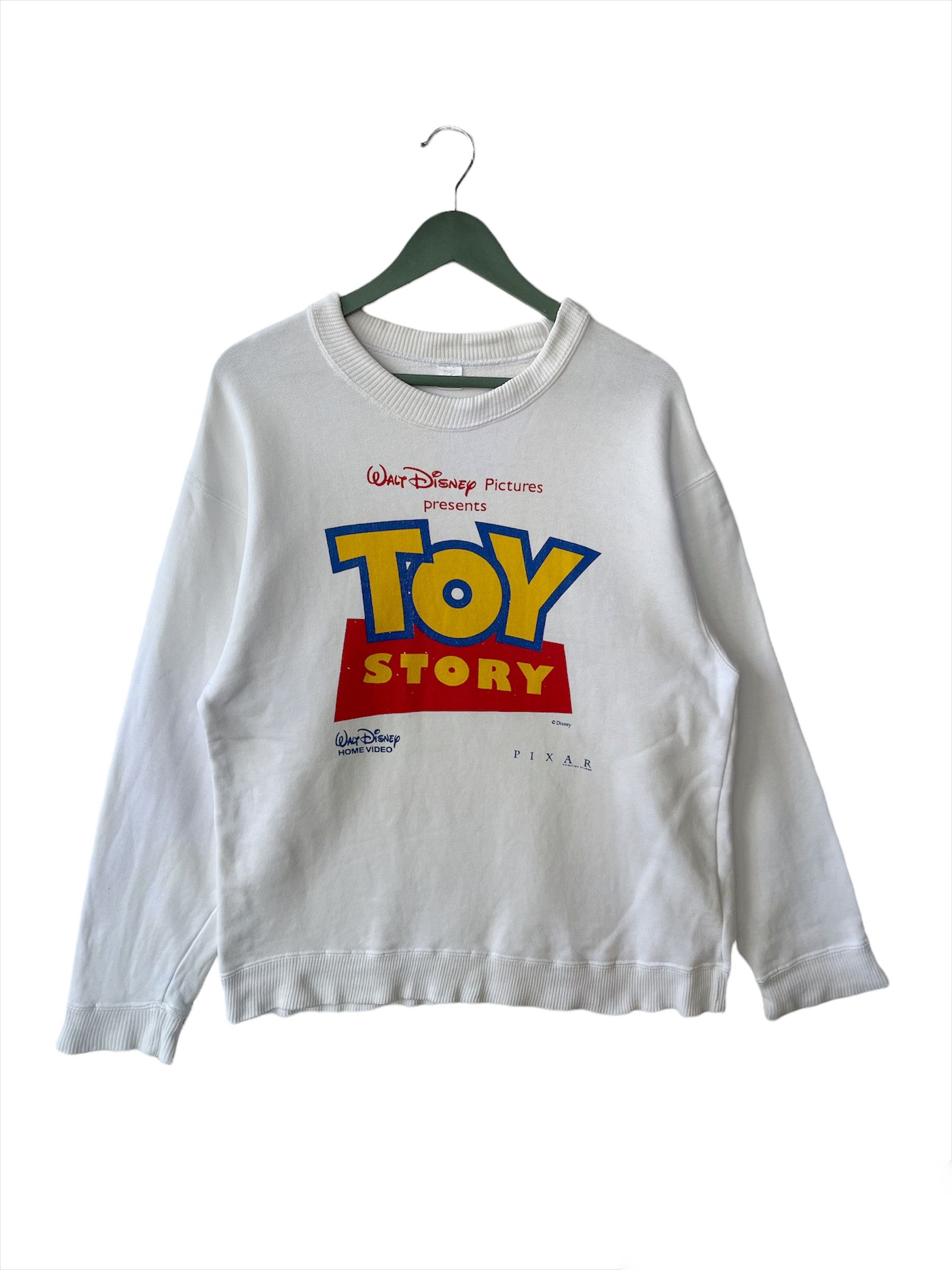 image of Disney x Movie Vintage Y2K Toy Story Sweatshirt in White, Men's (Size Large)