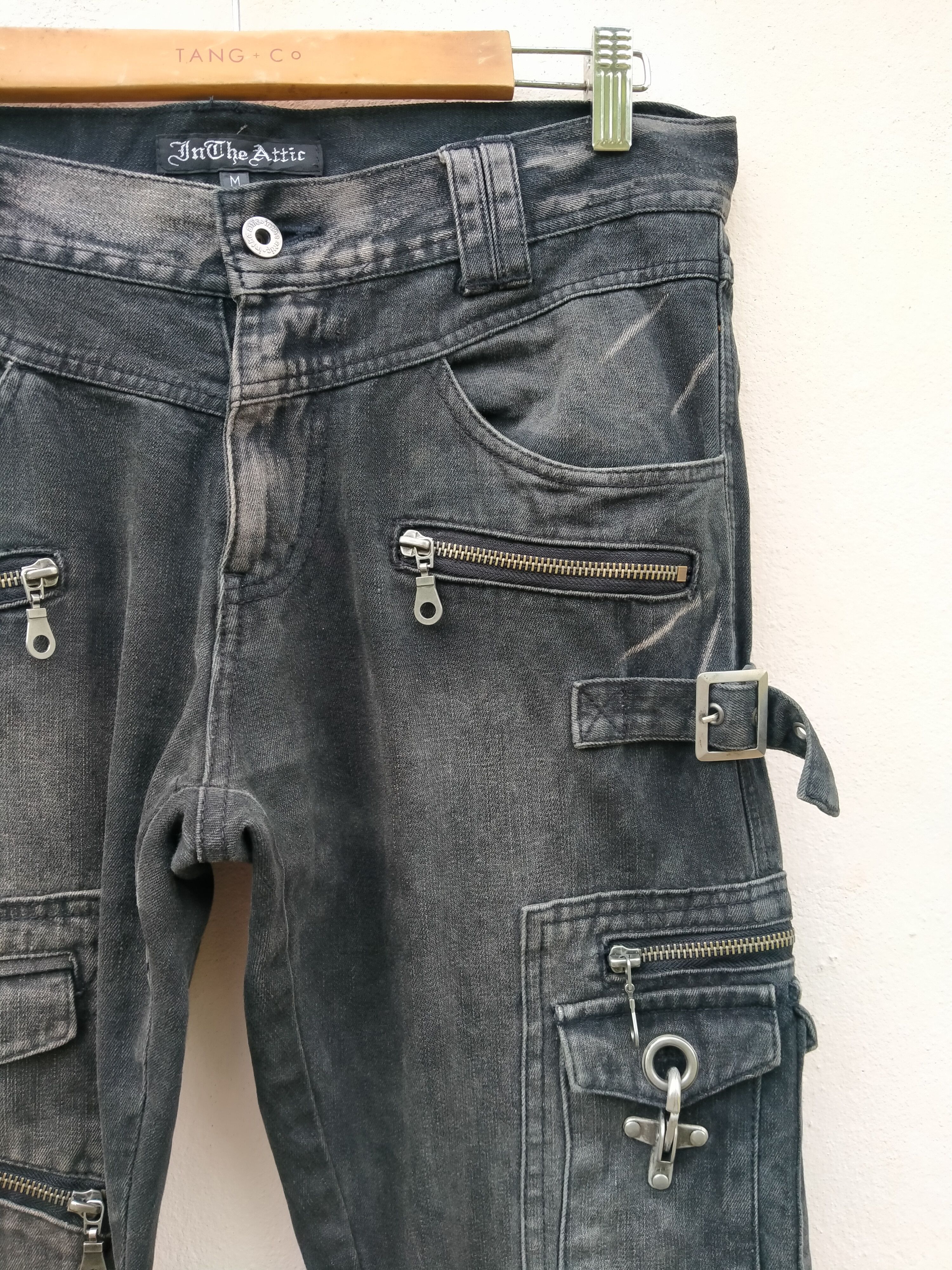 14th Addiction Japanese Brand In The Attic Flare Punk Bondage Zipper Hooks Size US 32 / EU 48 - 7 Thumbnail