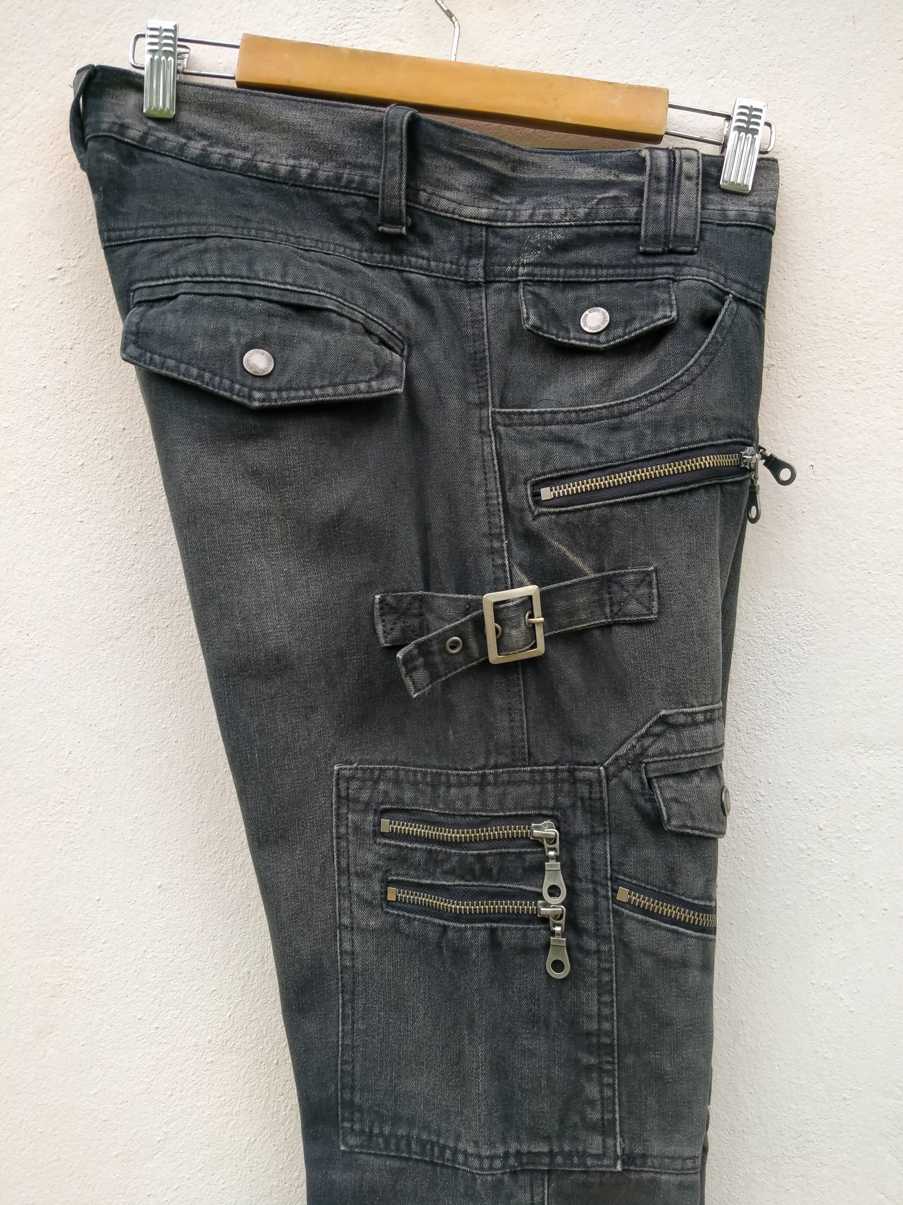14th Addiction Japanese Brand In The Attic Flare Punk Bondage Zipper Hooks Size US 32 / EU 48 - 15 Thumbnail