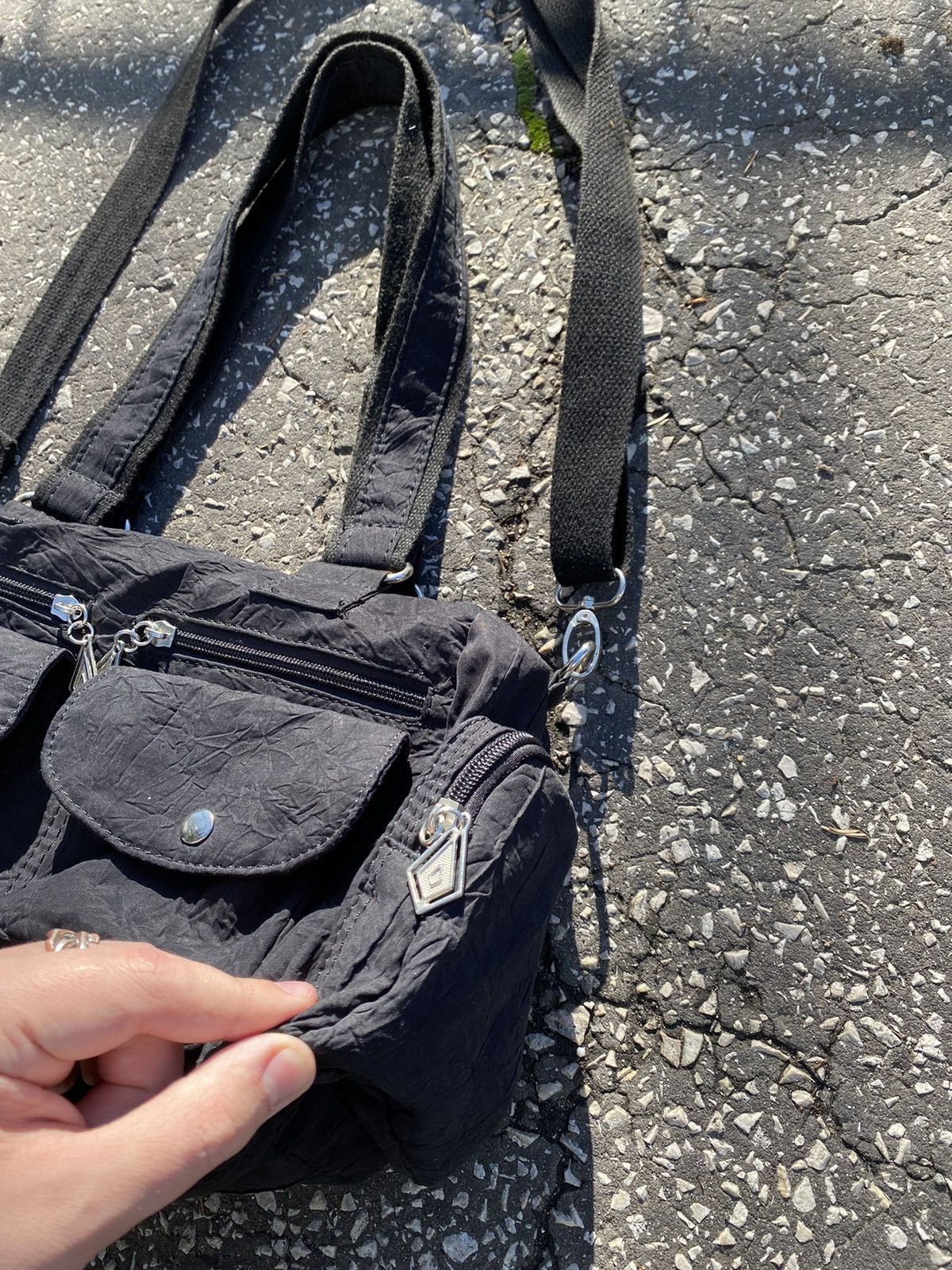 Japanese Brand Japanese Vintage Utility Nylon Cotton Y2K Streetwear Bag Size ONE SIZE - 4 Thumbnail