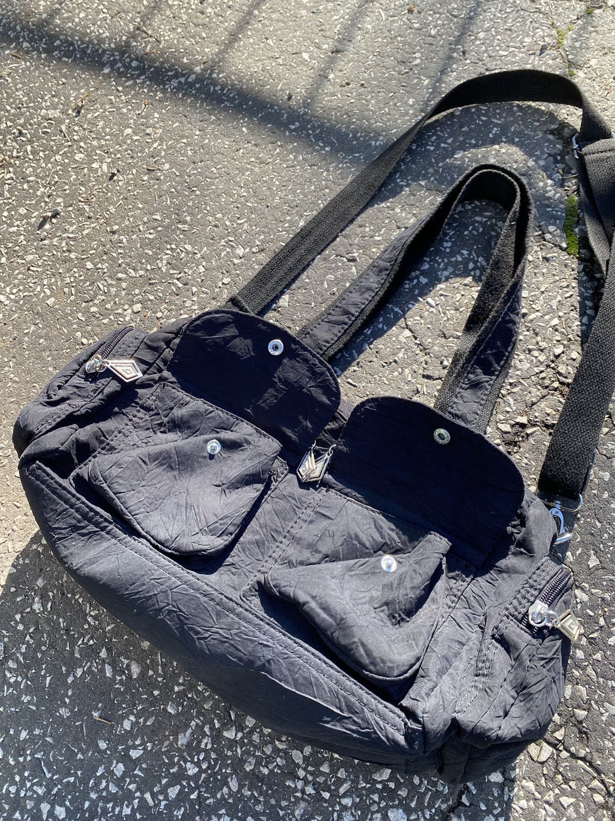 Japanese Brand Japanese Vintage Utility Nylon Cotton Y2K Streetwear Bag Size ONE SIZE - 5 Thumbnail