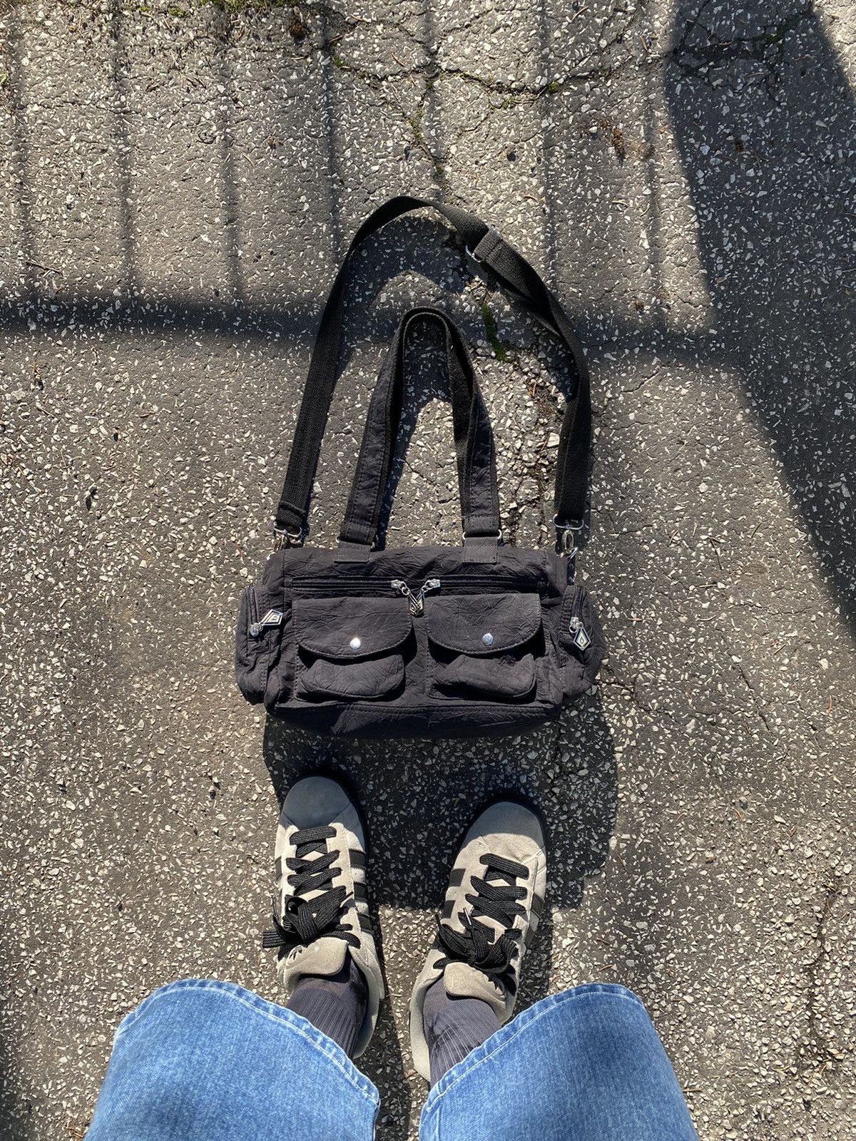 Japanese Brand Japanese Vintage Utility Nylon Cotton Y2K Streetwear Bag Size ONE SIZE - 1 Thumbnail