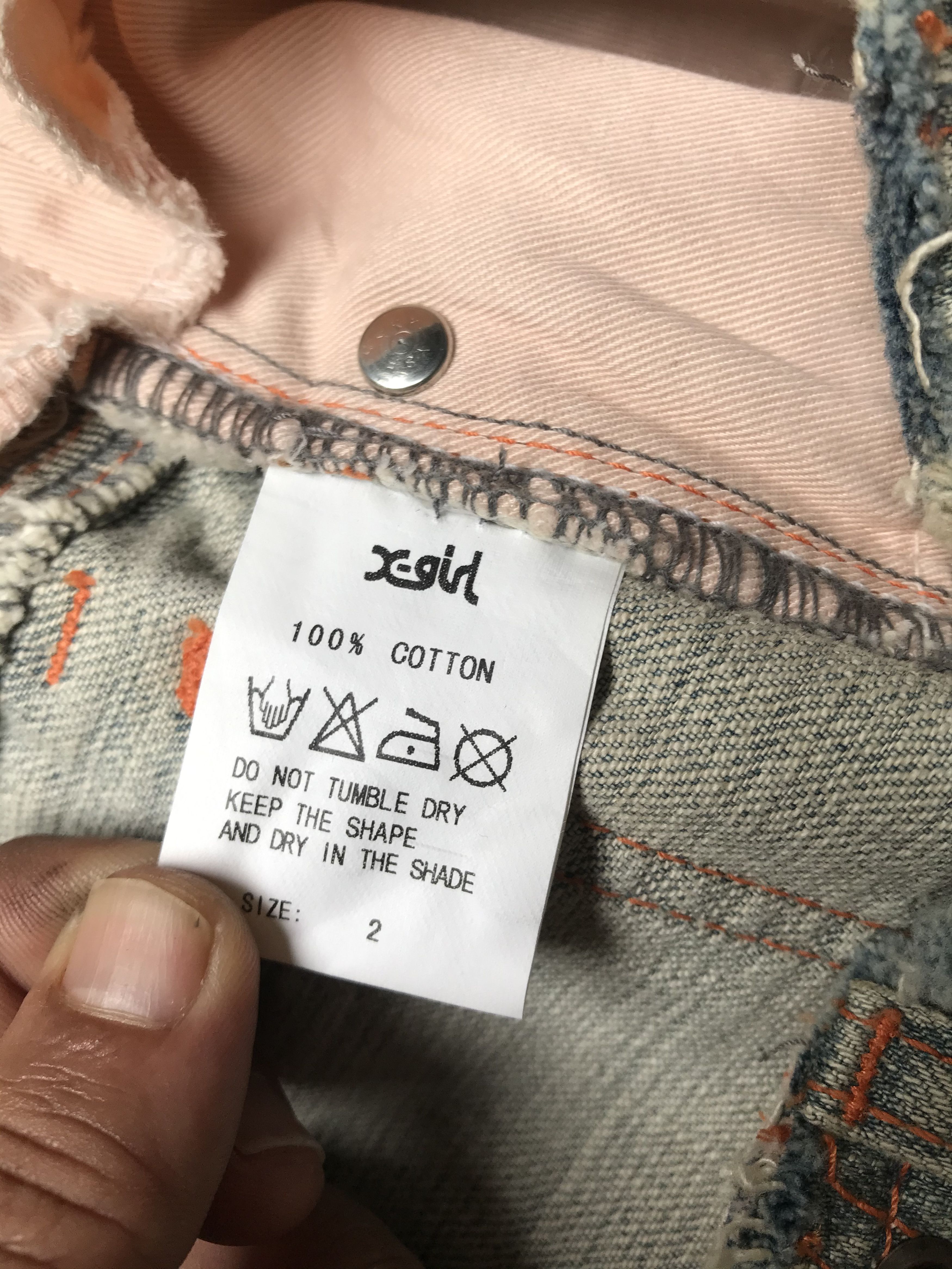 Japanese Brand X-Girl Denim Skirt Size 29" - 4 Thumbnail