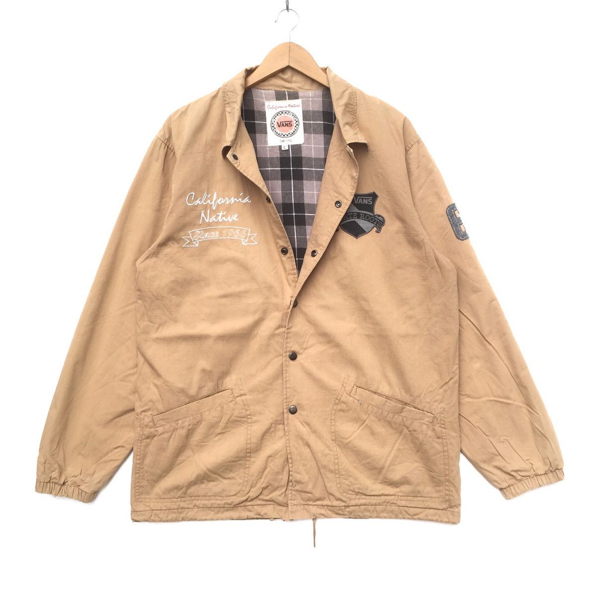 Vintage 90s Vans Skateboarding Button On Bush Jacket L