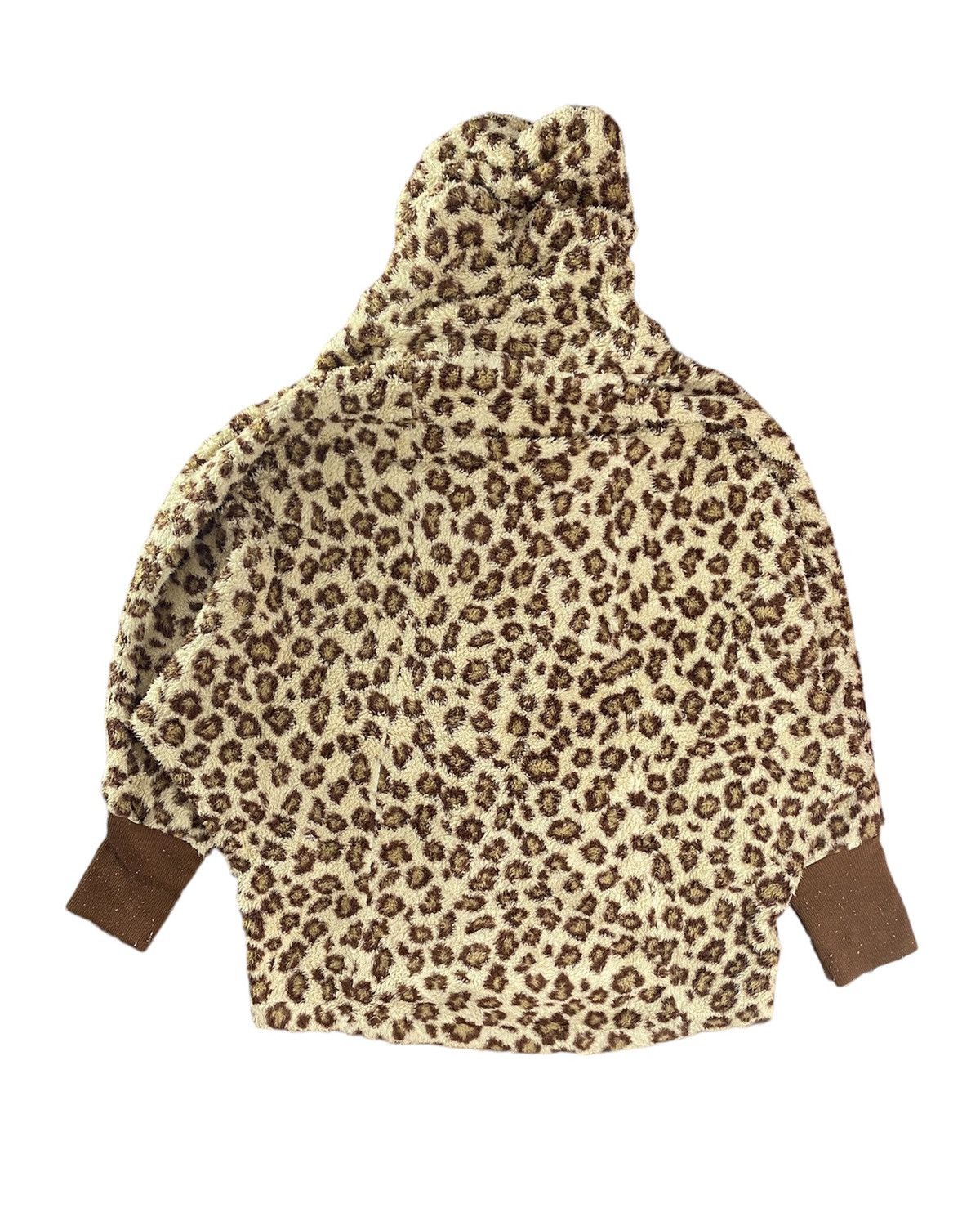Japanese Brand × Vintage Vintage Leopard Livre Kina Fleece with Hoodie Size L Size L / US 10 / IT 46 - 2 Thumbnail