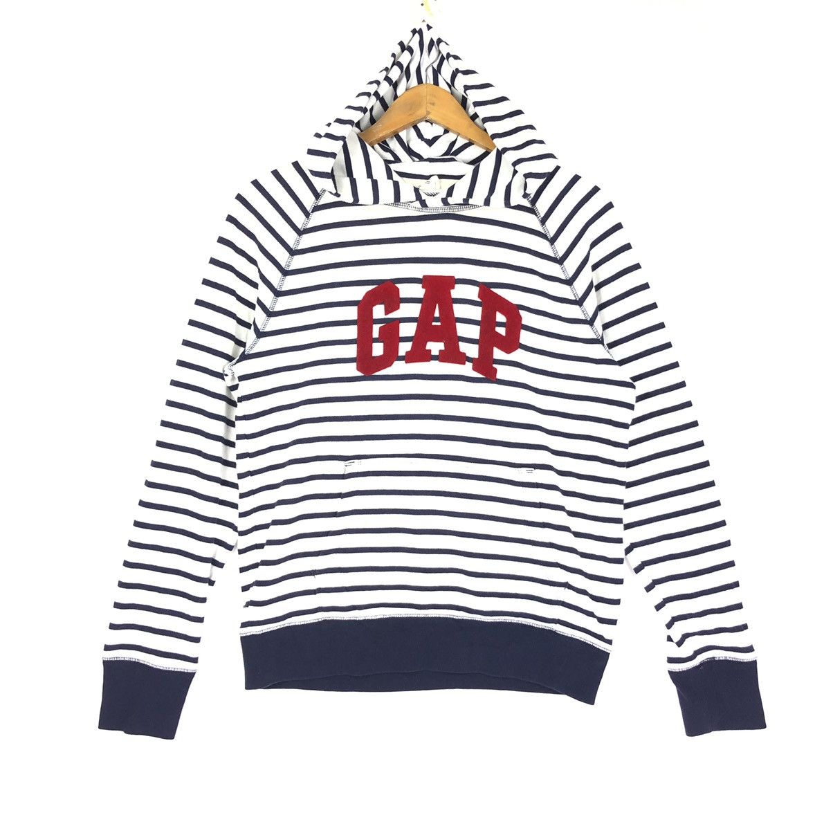 Gap × Vintage Pick!! Vintage GAP Stripes Embroidery Hoodie Gap Sweater Size US M / EU 48-50 / 2 - 1 Thumbnail