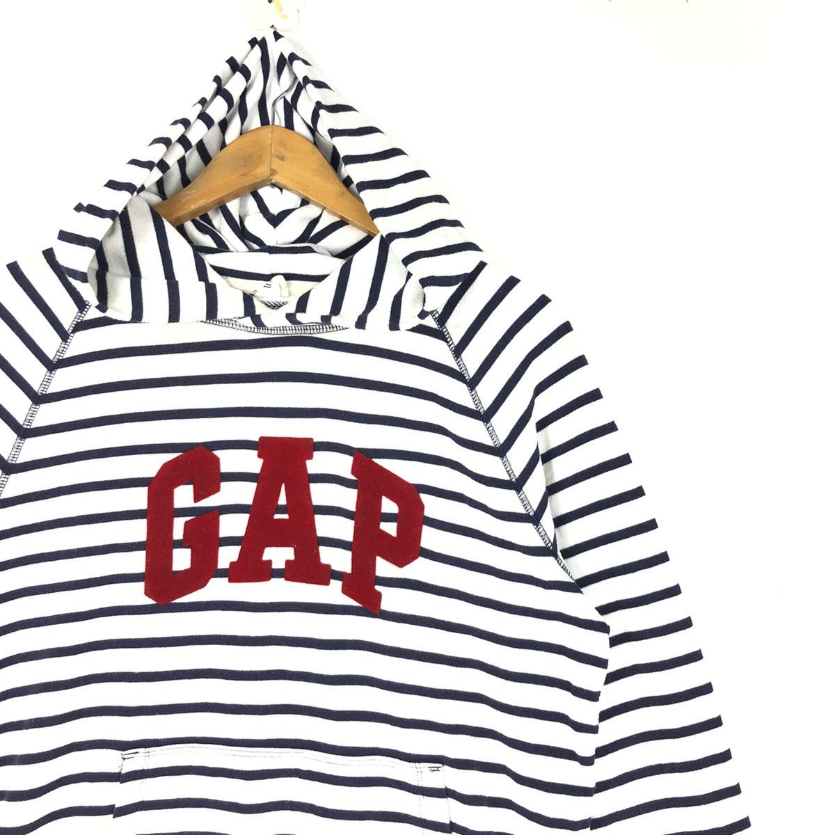 Gap × Vintage Pick!! Vintage GAP Stripes Embroidery Hoodie Gap Sweater Size US M / EU 48-50 / 2 - 2 Thumbnail