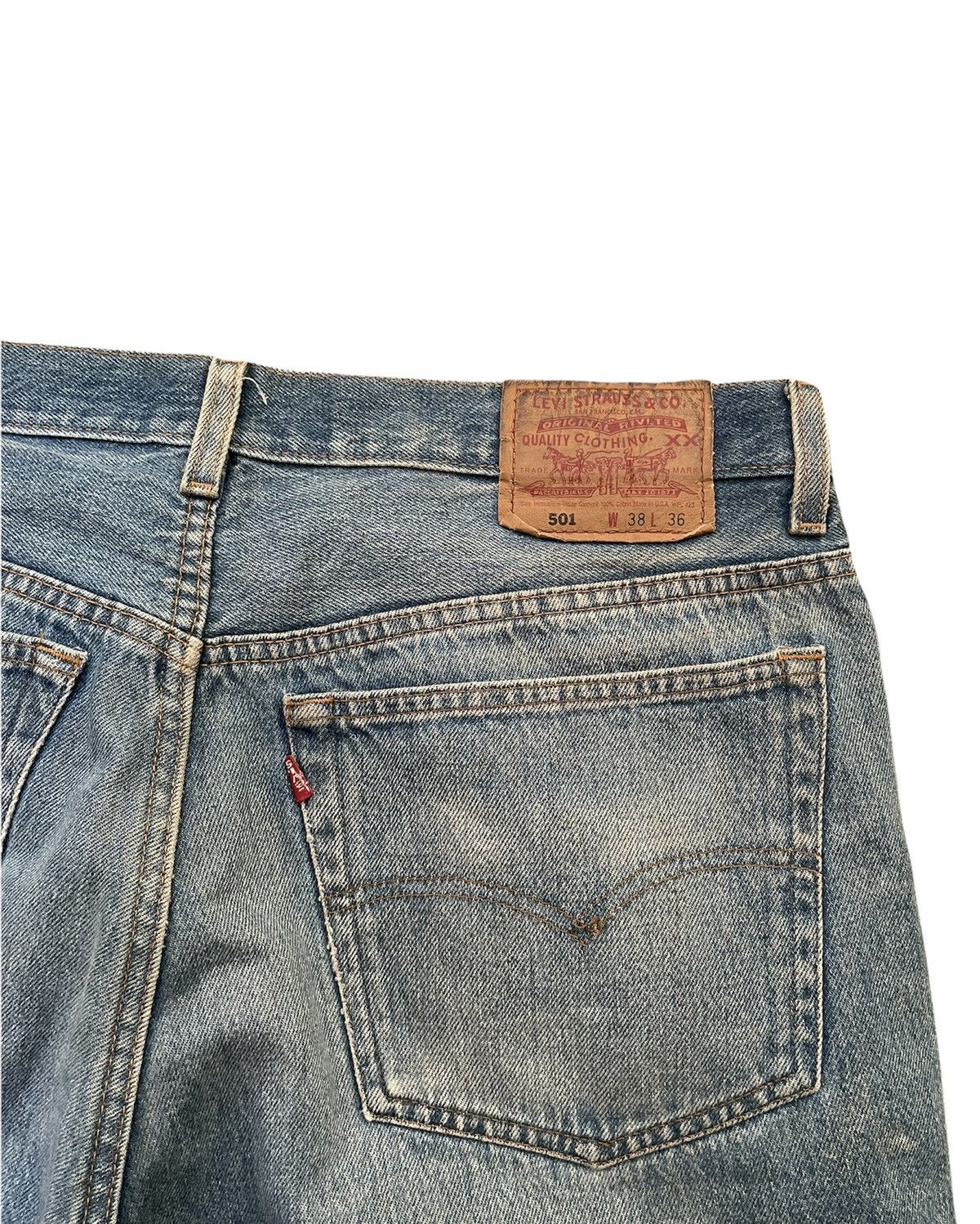 Levi's Vintage Levi’s 501 1994 Usa Aging Wash Denim Size US 36 / EU 52 - 7 Thumbnail