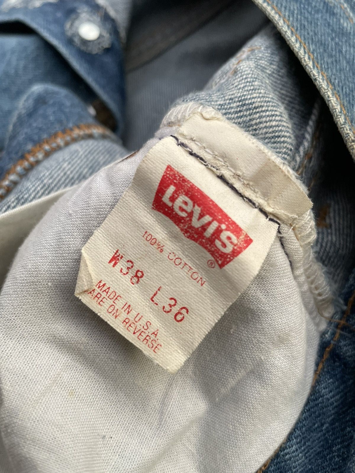 Levi's Vintage Levi’s 501 1994 Usa Aging Wash Denim Size US 36 / EU 52 - 11 Thumbnail