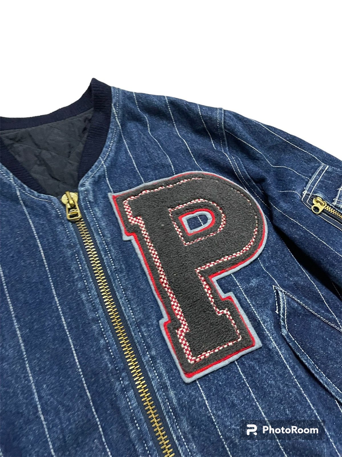 Hysteric Glamour × Indigo × Pink House Final‼️ Japanese Brand Pink House Bomber Denim Jacket Size US M / EU 48-50 / 2 - 6 Thumbnail