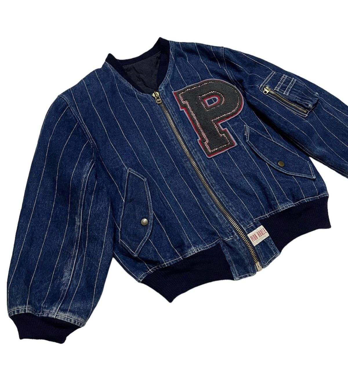 Hysteric Glamour × Indigo × Pink House Final‼️ Japanese Brand Pink House Bomber Denim Jacket Size US M / EU 48-50 / 2 - 5 Thumbnail