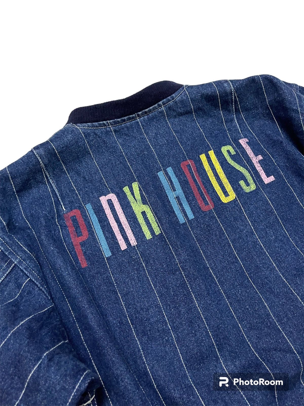 Hysteric Glamour × Indigo × Pink House Final‼️ Japanese Brand Pink House Bomber Denim Jacket Size US M / EU 48-50 / 2 - 12 Thumbnail