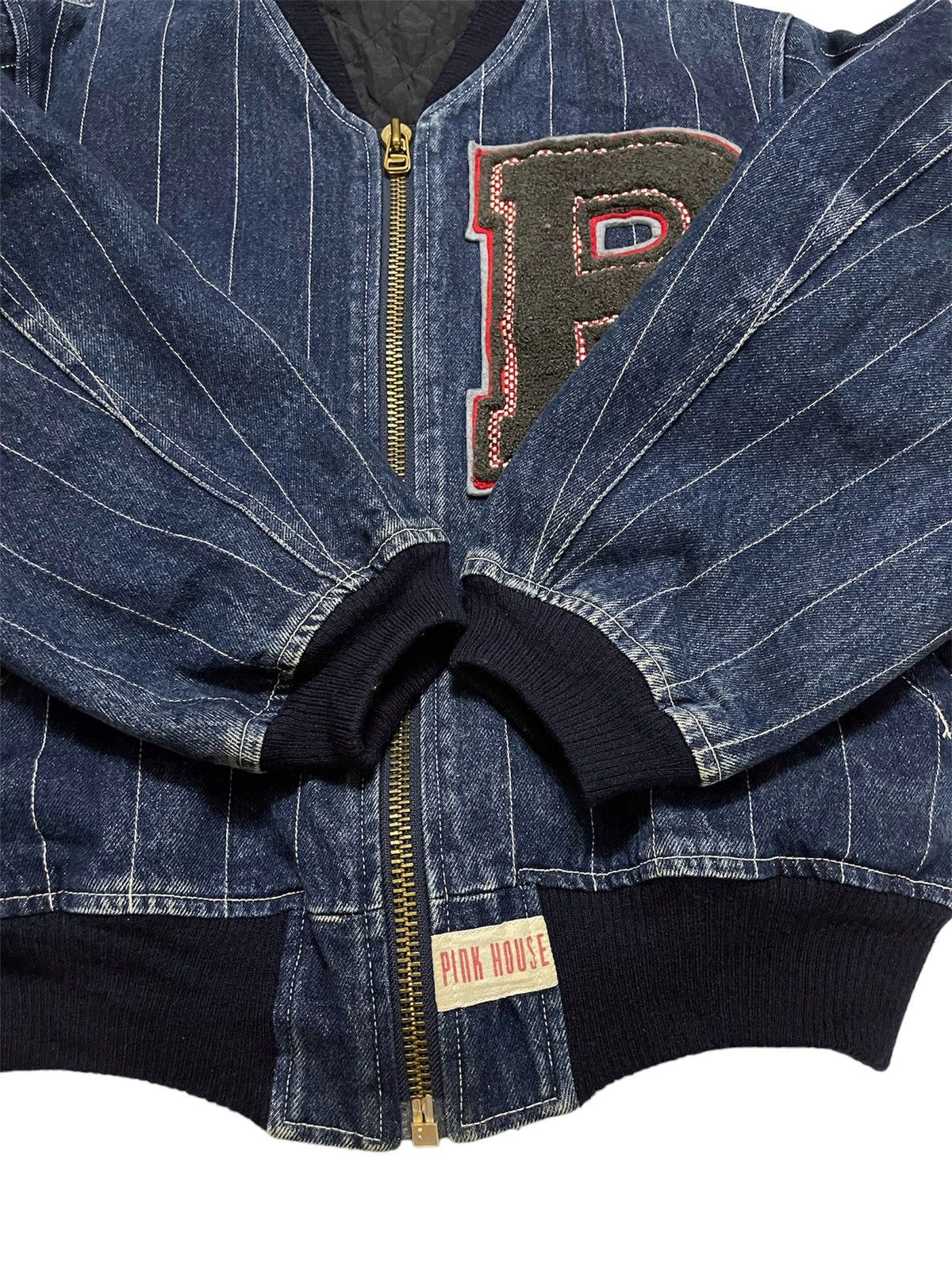 Hysteric Glamour × Indigo × Pink House Final‼️ Japanese Brand Pink House Bomber Denim Jacket Size US M / EU 48-50 / 2 - 10 Thumbnail