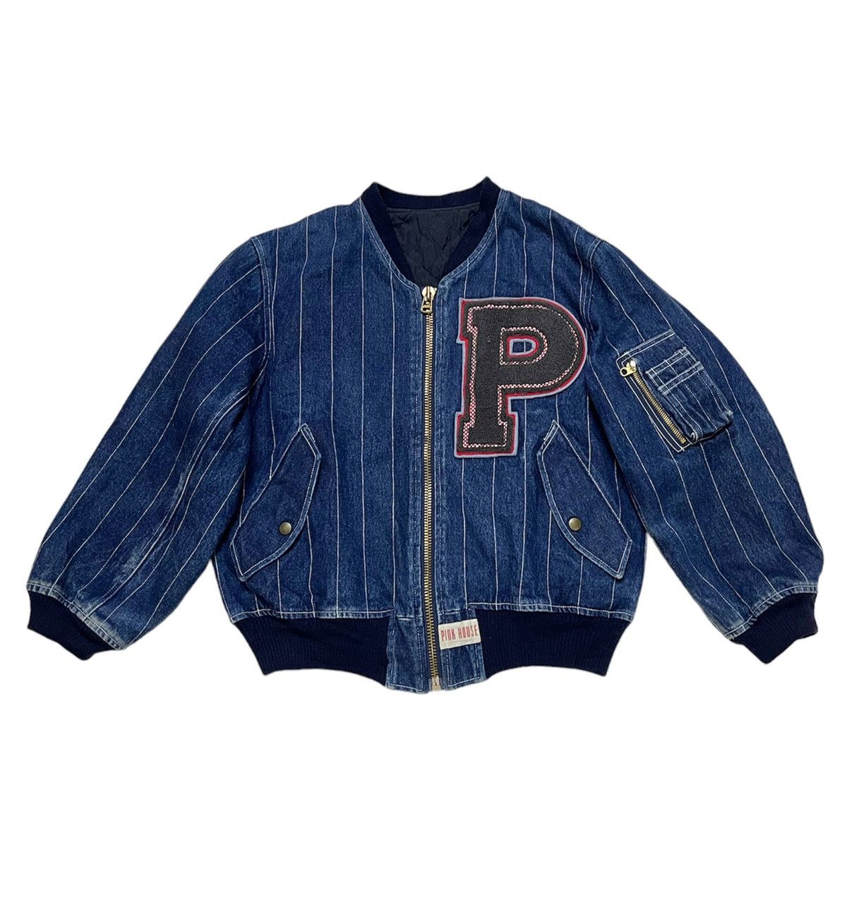 Hysteric Glamour × Indigo × Pink House Final‼️ Japanese Brand Pink House Bomber Denim Jacket Size US M / EU 48-50 / 2 - 3 Thumbnail