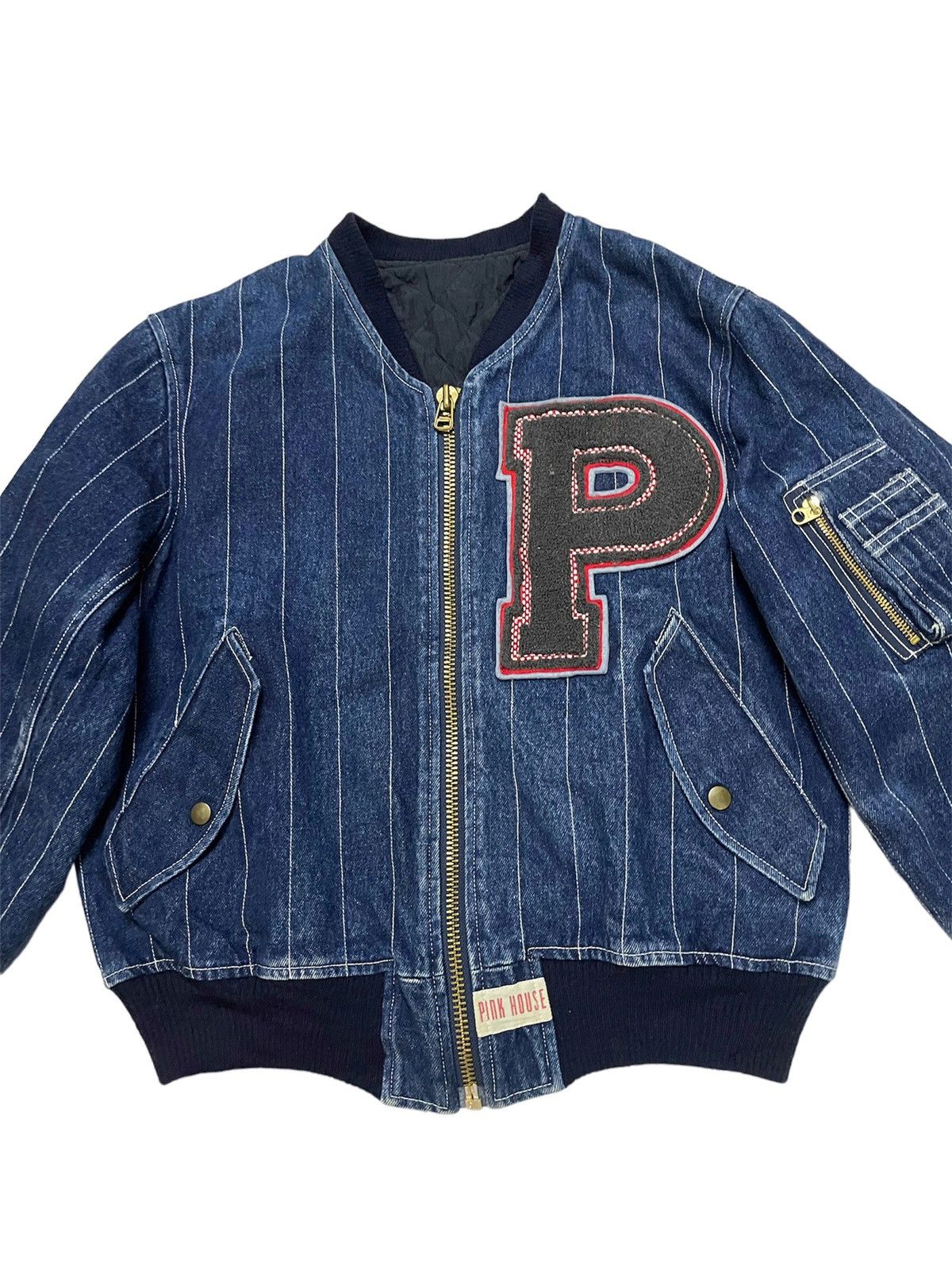 Hysteric Glamour × Indigo × Pink House Final‼️ Japanese Brand Pink House Bomber Denim Jacket Size US M / EU 48-50 / 2 - 4 Thumbnail