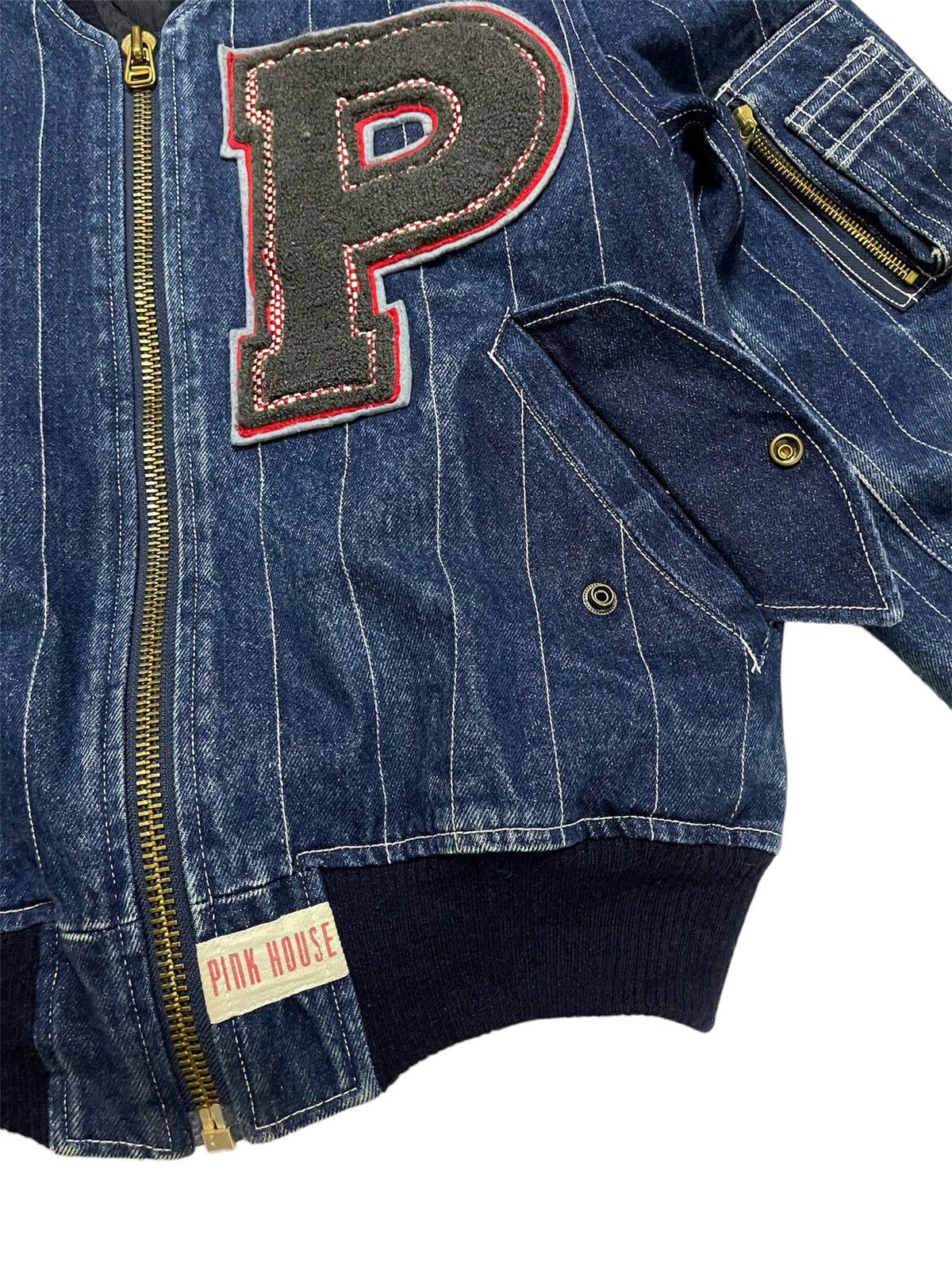 Hysteric Glamour × Indigo × Pink House Final‼️ Japanese Brand Pink House Bomber Denim Jacket Size US M / EU 48-50 / 2 - 8 Thumbnail