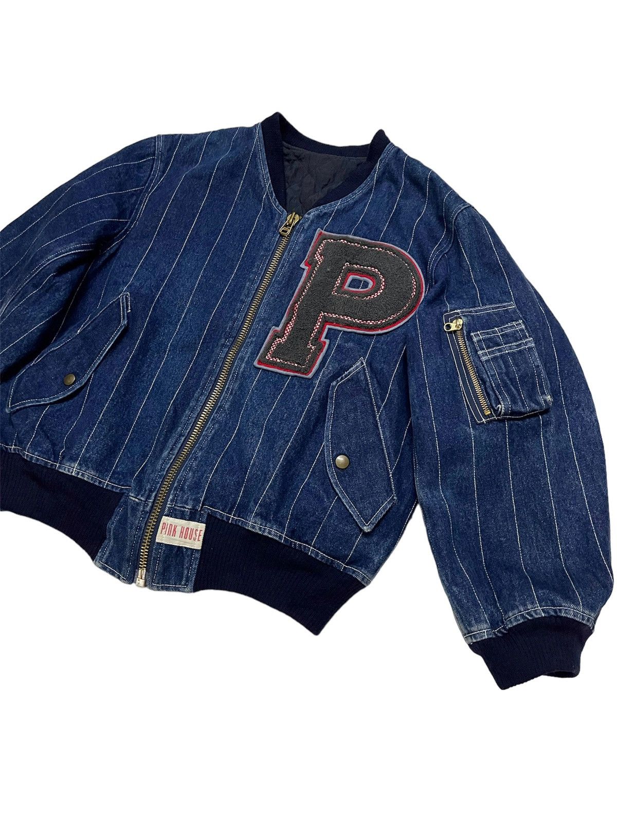 Hysteric Glamour × Indigo × Pink House Final‼️ Japanese Brand Pink House Bomber Denim Jacket Size US M / EU 48-50 / 2 - 1 Thumbnail