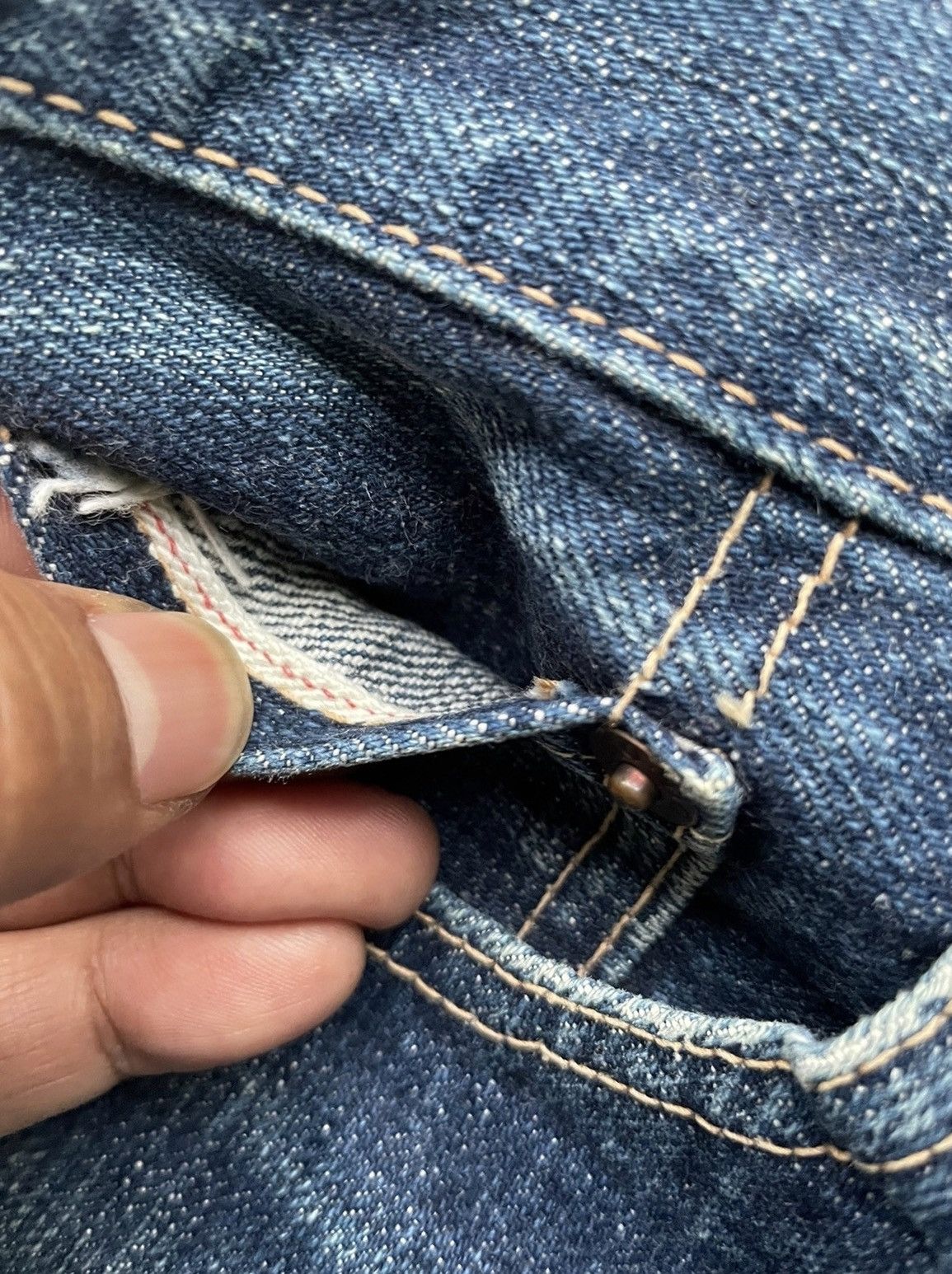 Japanese Brand × OMNIGOD Vintage Domingo Selvedge Distressed Denim Size US 29 - 22 Thumbnail