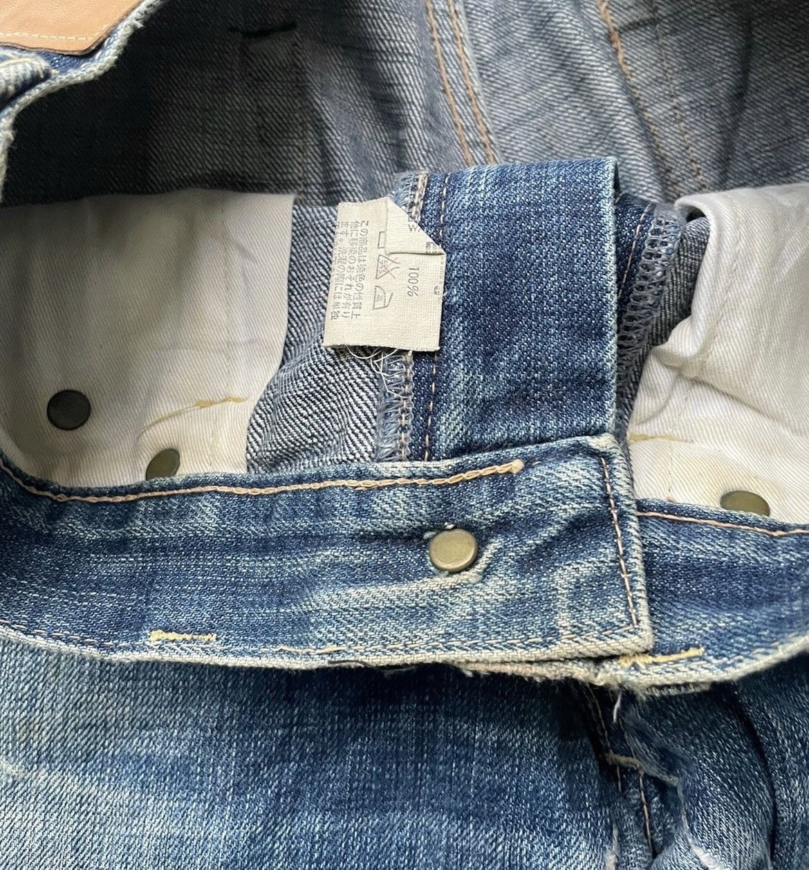 Japanese Brand × OMNIGOD Vintage Domingo Selvedge Distressed Denim Size US 29 - 21 Thumbnail