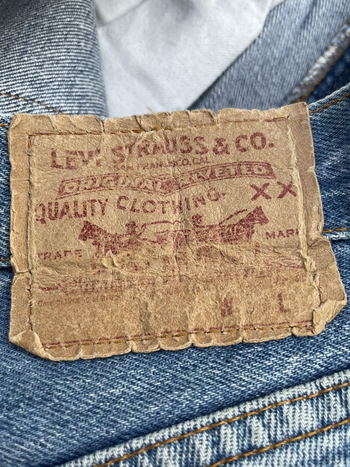 Levi's Vintage Levi’s 501 Usa 1989 Aging Wash Denim Size US 29 - 10 Thumbnail