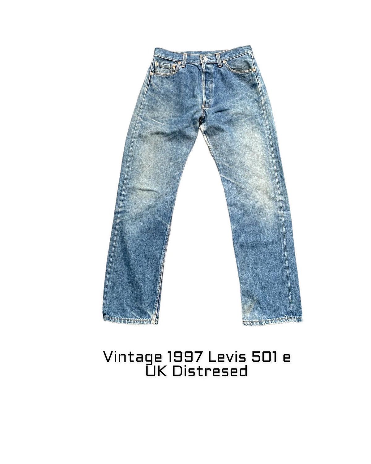 Levi's Vintage 1997 Levis 501 e UK Distressed Denim Size US 30 / EU 46 - 1 Thumbnail