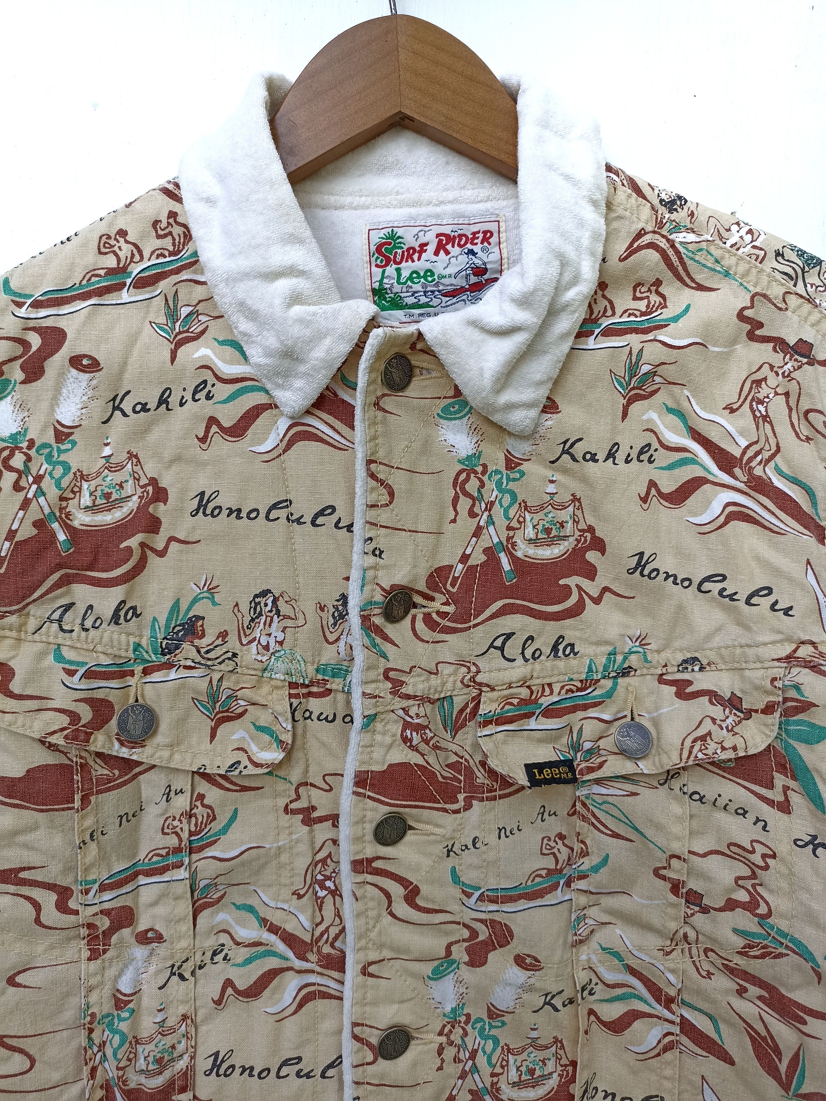 Lee Vintage 90s Vintage LEE Jacket Hawaiian design Surfing Size US S / EU 44-46 / 1 - 2 Thumbnail