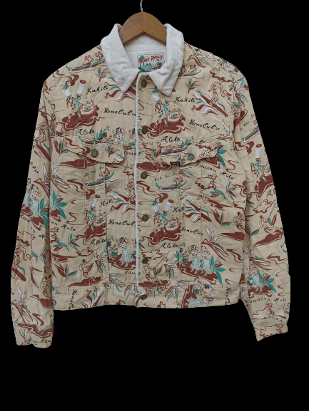 Lee Vintage 90s Vintage LEE Jacket Hawaiian design Surfing Size US S / EU 44-46 / 1 - 1 Thumbnail