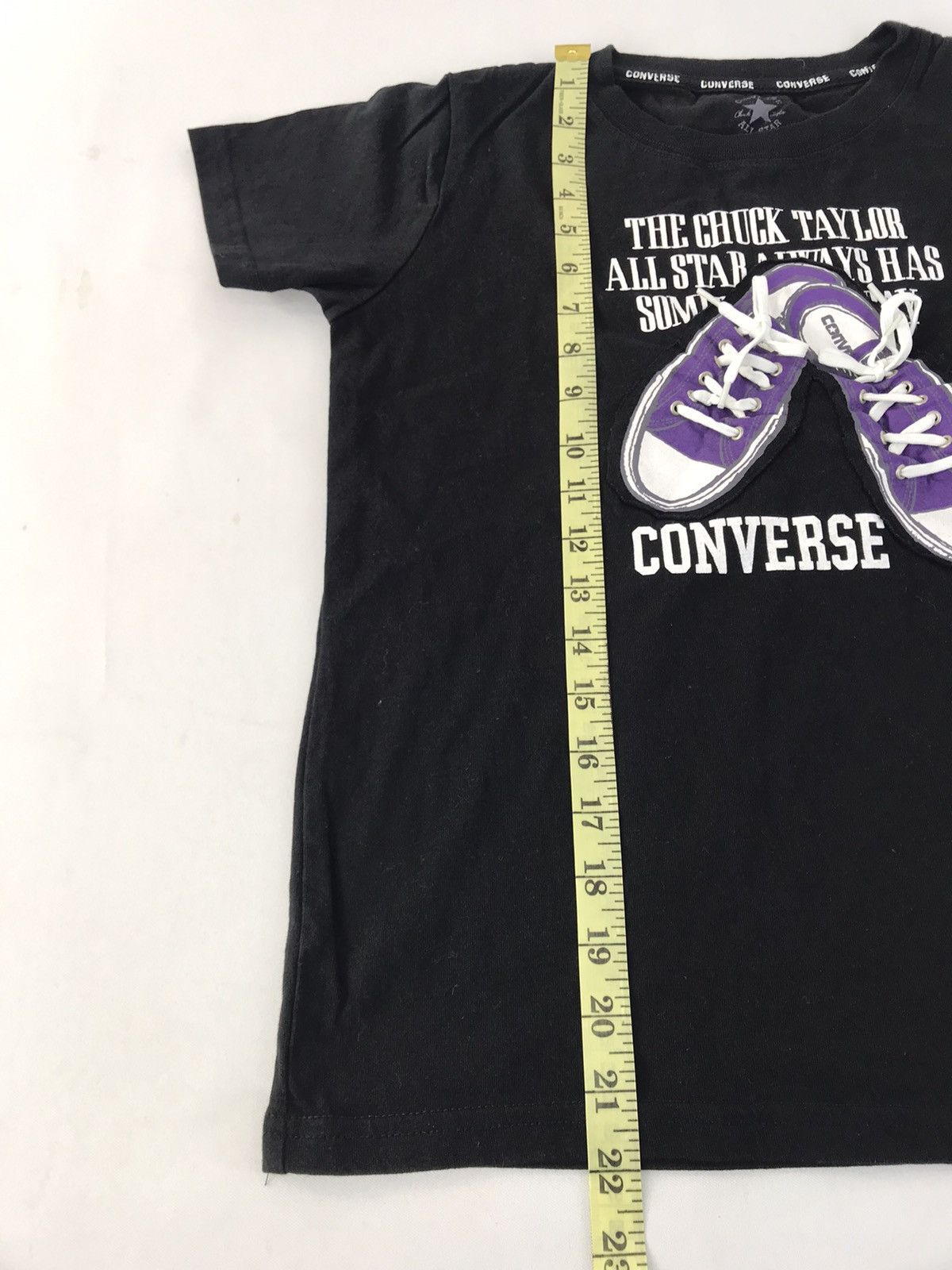 Converse × Vintage Converse All Star Chuck Taylor Purple Sneakers Logo Tee Size M / US 6-8 / IT 42-44 - 10 Thumbnail