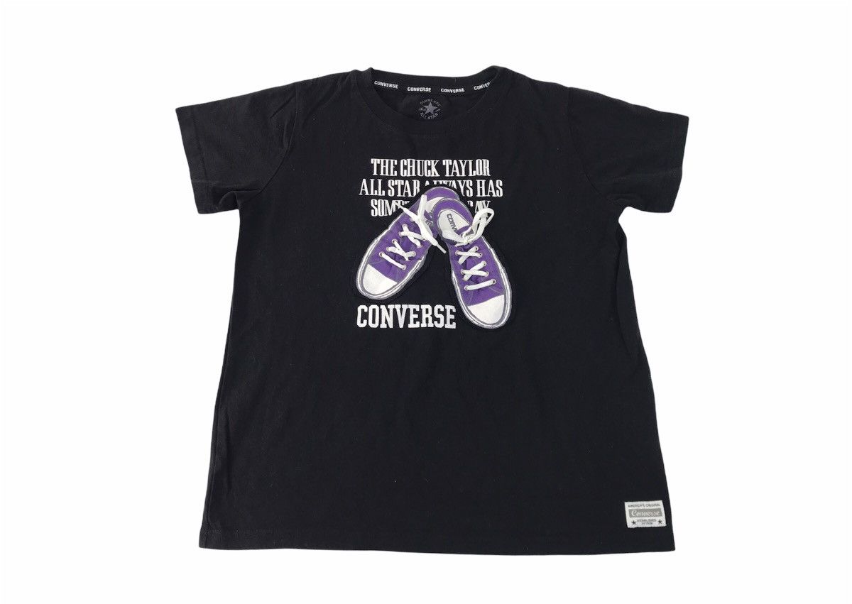 Converse × Vintage Converse All Star Chuck Taylor Purple Sneakers Logo Tee Size M / US 6-8 / IT 42-44 - 1 Thumbnail