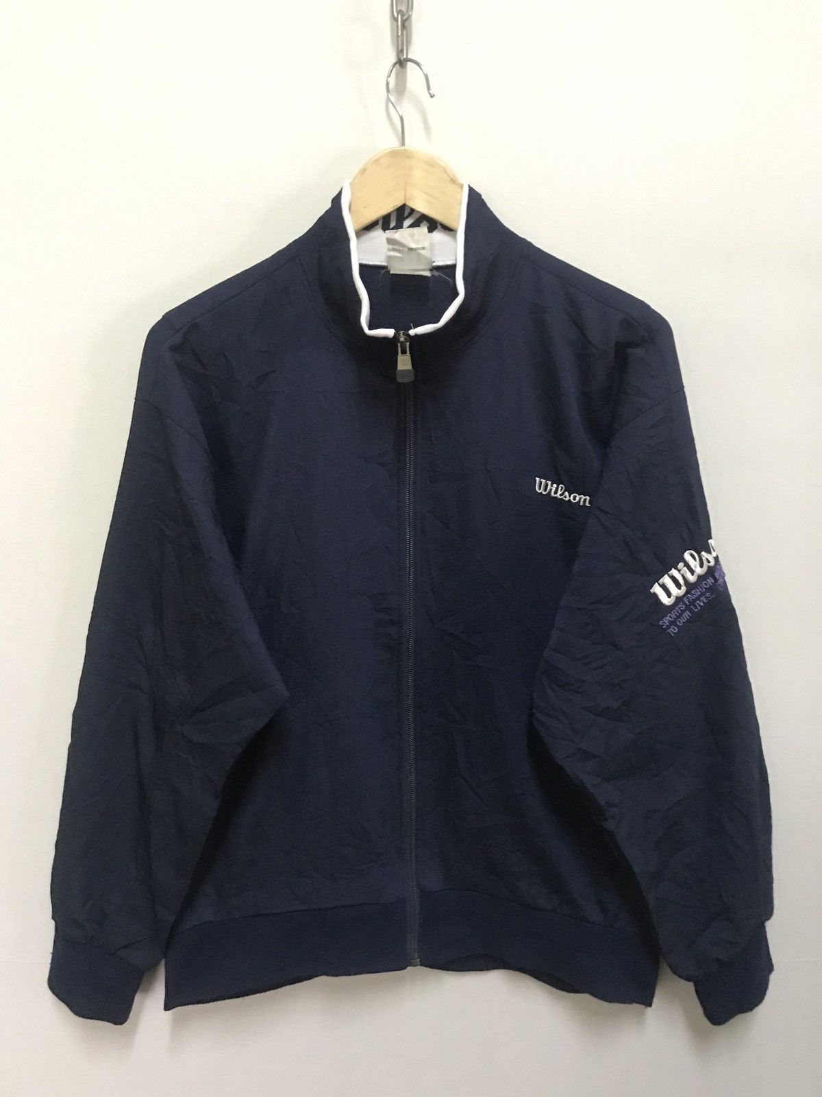 Wilson Fully Zipper Wilson Sportwear Activewear Blue Jumper Unisex Size US L / EU 52-54 / 3 - 1 Thumbnail