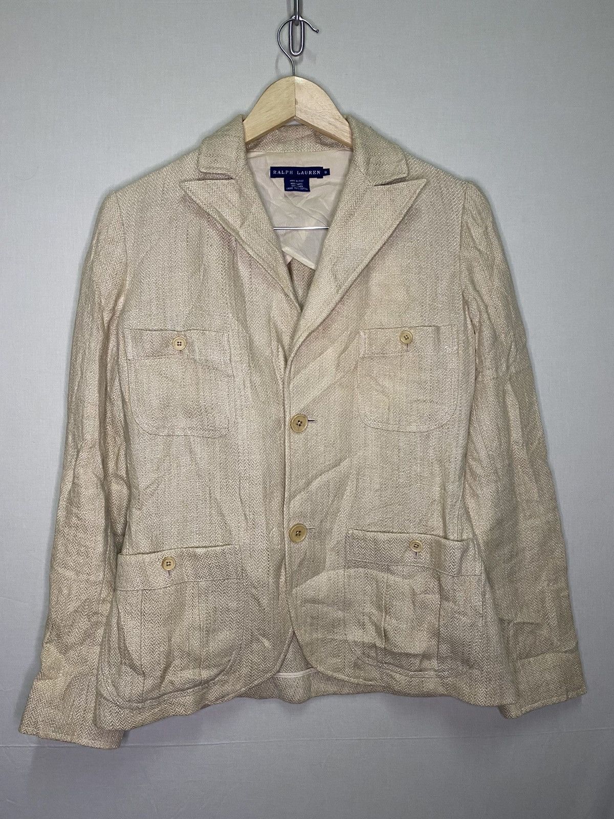 Polo Ralph Lauren Italy Linen Blazer Jacket Size M