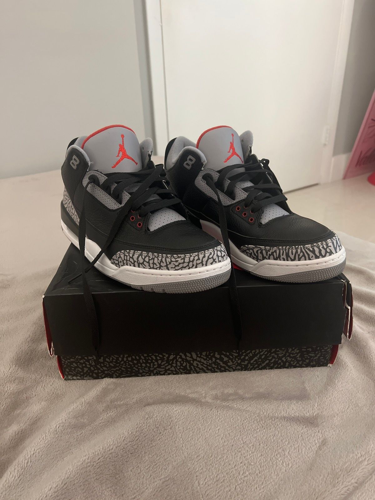 Pre-owned Jordan Nike Air Jordan 3 Og Black Cement 2018 Shoes