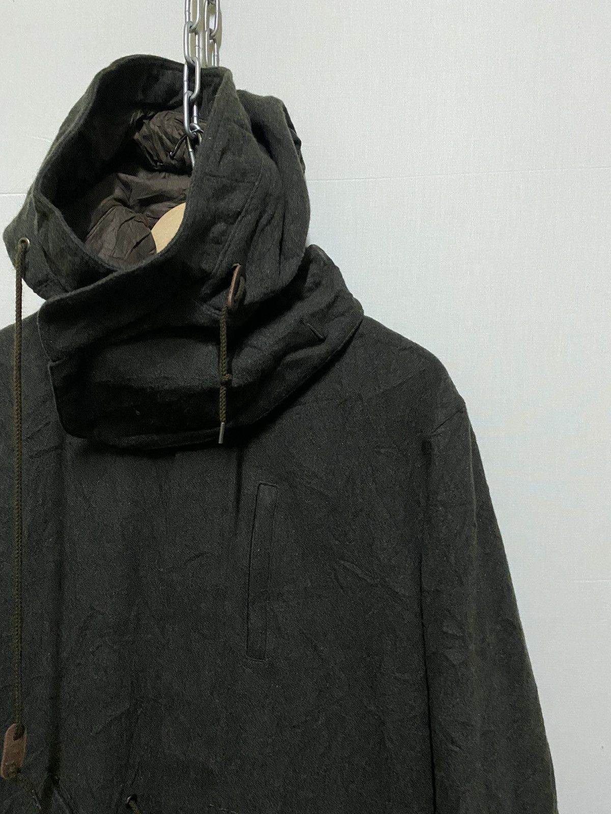 Japanese Brand × STUDIOUS Studios Japan Green Parkas Wool Attached Hoodie Japan Size US M / EU 48-50 / 2 - 4 Thumbnail