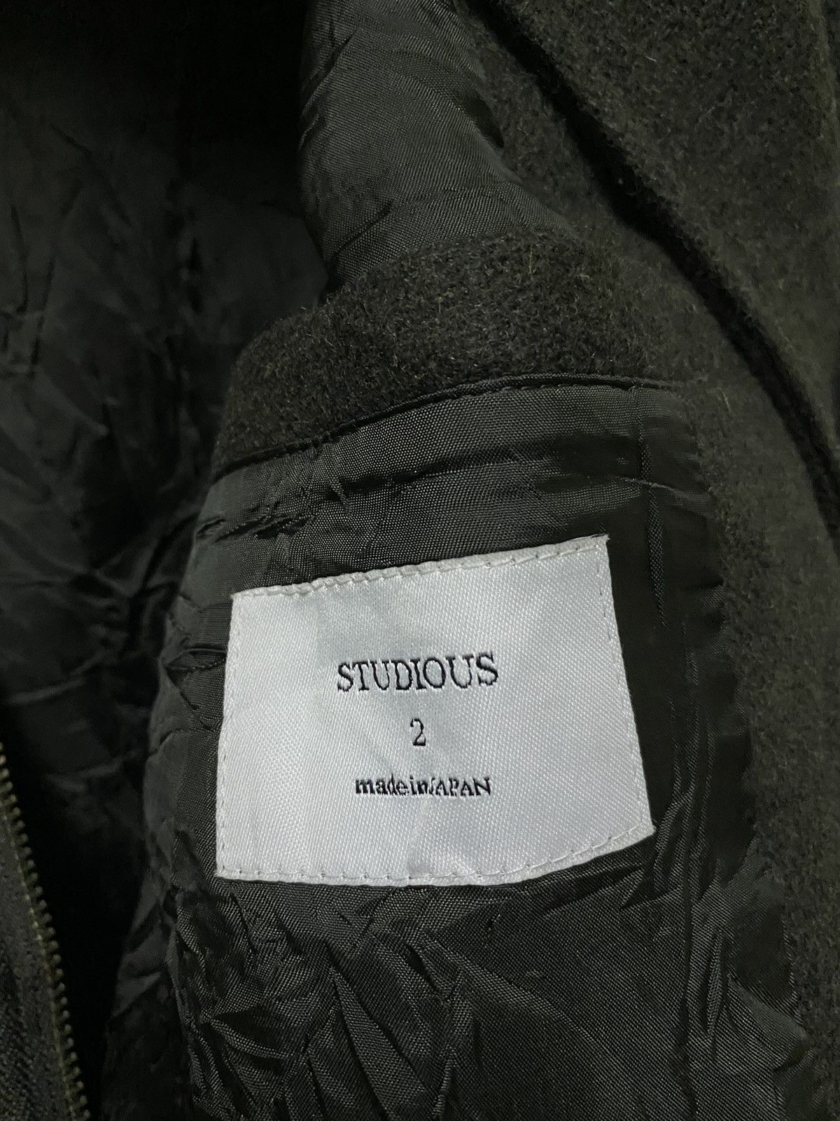 Japanese Brand × STUDIOUS Studios Japan Green Parkas Wool Attached Hoodie Japan Size US M / EU 48-50 / 2 - 8 Thumbnail