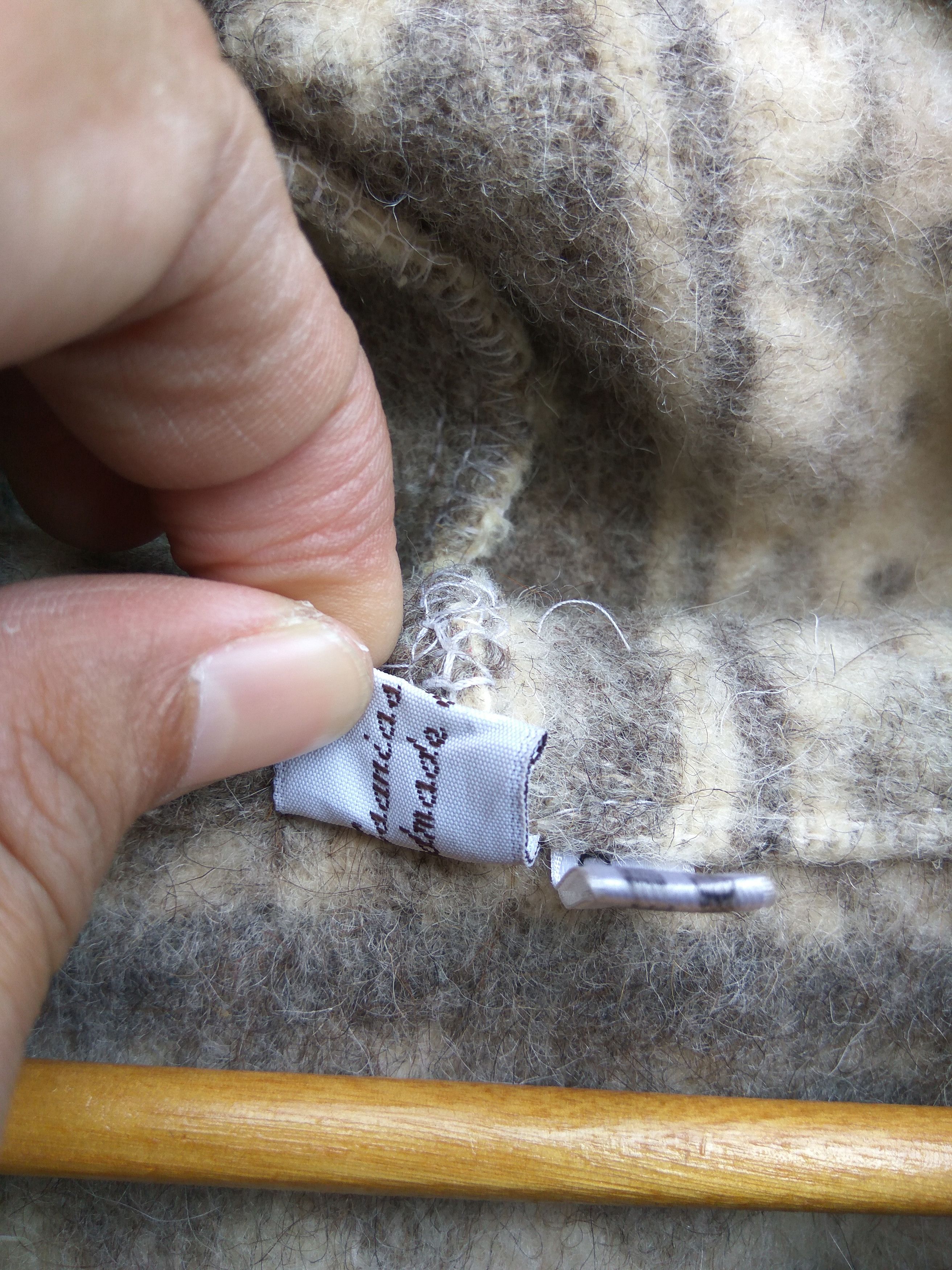 Handmade Hand made in Ecuador sweater jacket wool Art design Size US L / EU 52-54 / 3 - 8 Thumbnail