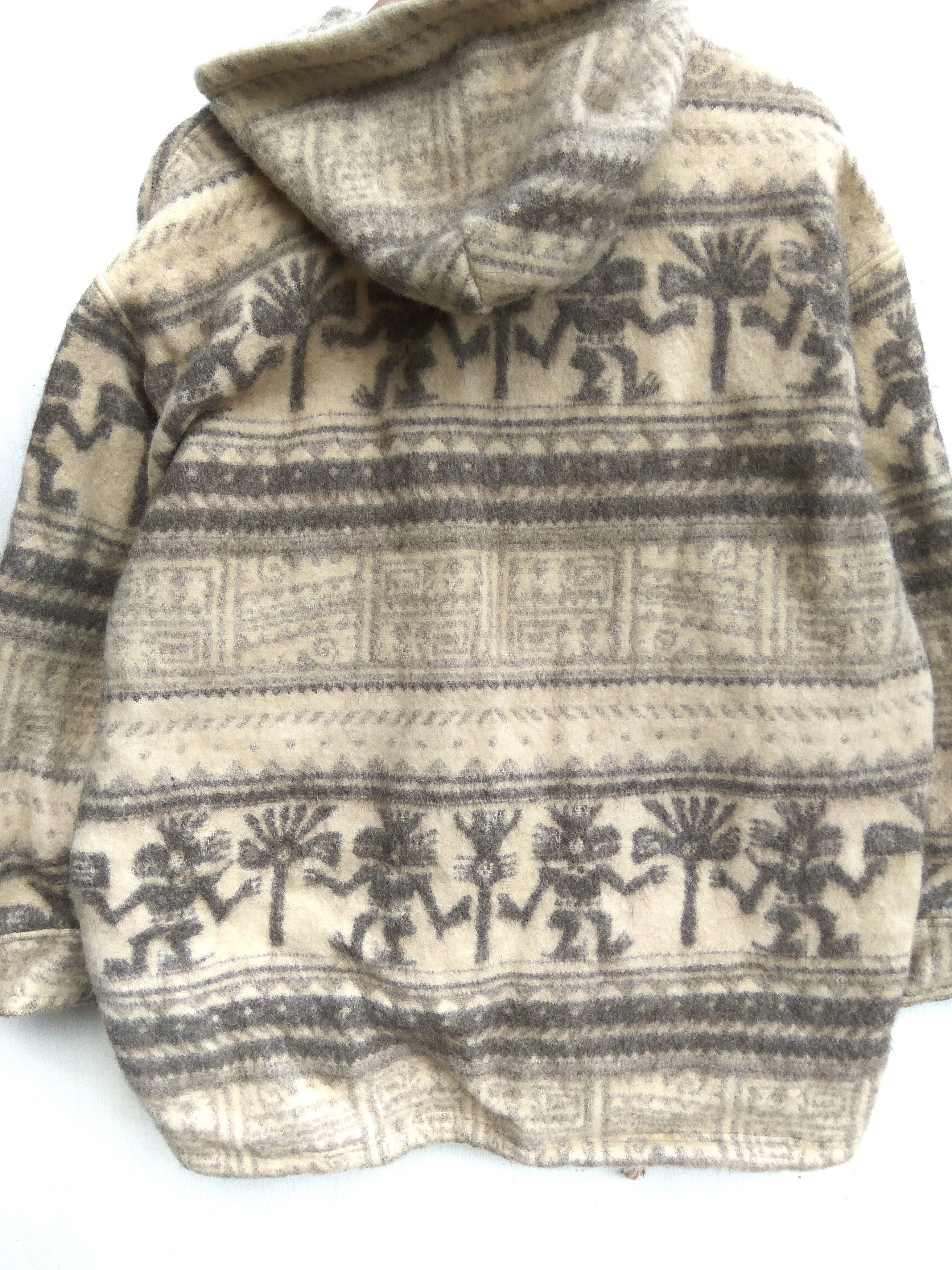 Handmade Hand made in Ecuador sweater jacket wool Art design Size US L / EU 52-54 / 3 - 4 Thumbnail