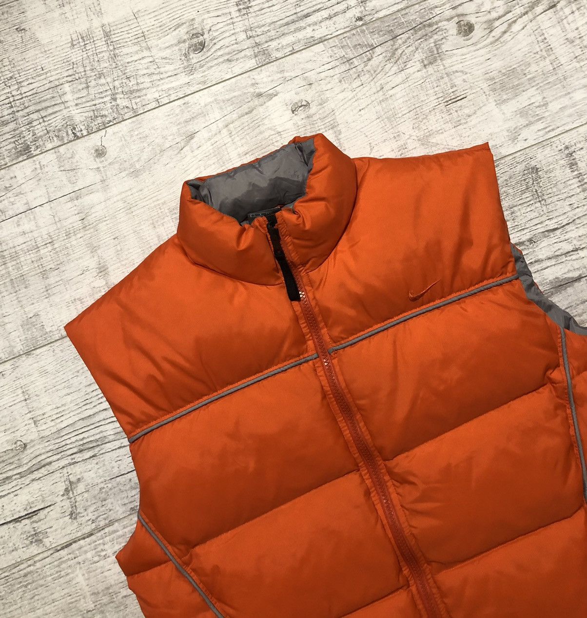 Nike × Vintage Vintage Y2K Nike Nylon Drill Puffer Vest Jacket Size US S / EU 44-46 / 1 - 3 Thumbnail