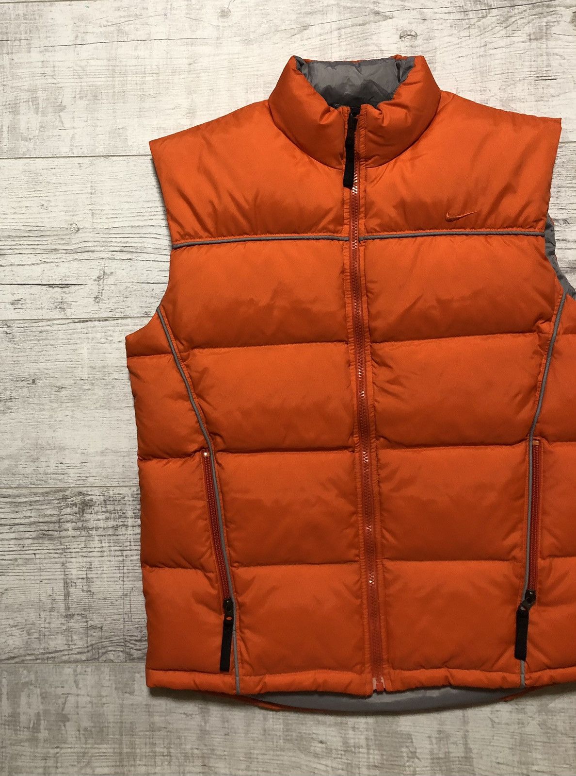 Nike × Vintage Vintage Y2K Nike Nylon Drill Puffer Vest Jacket Size US S / EU 44-46 / 1 - 2 Thumbnail