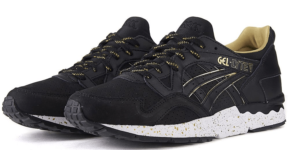 Asics gel lyte v black gold sales